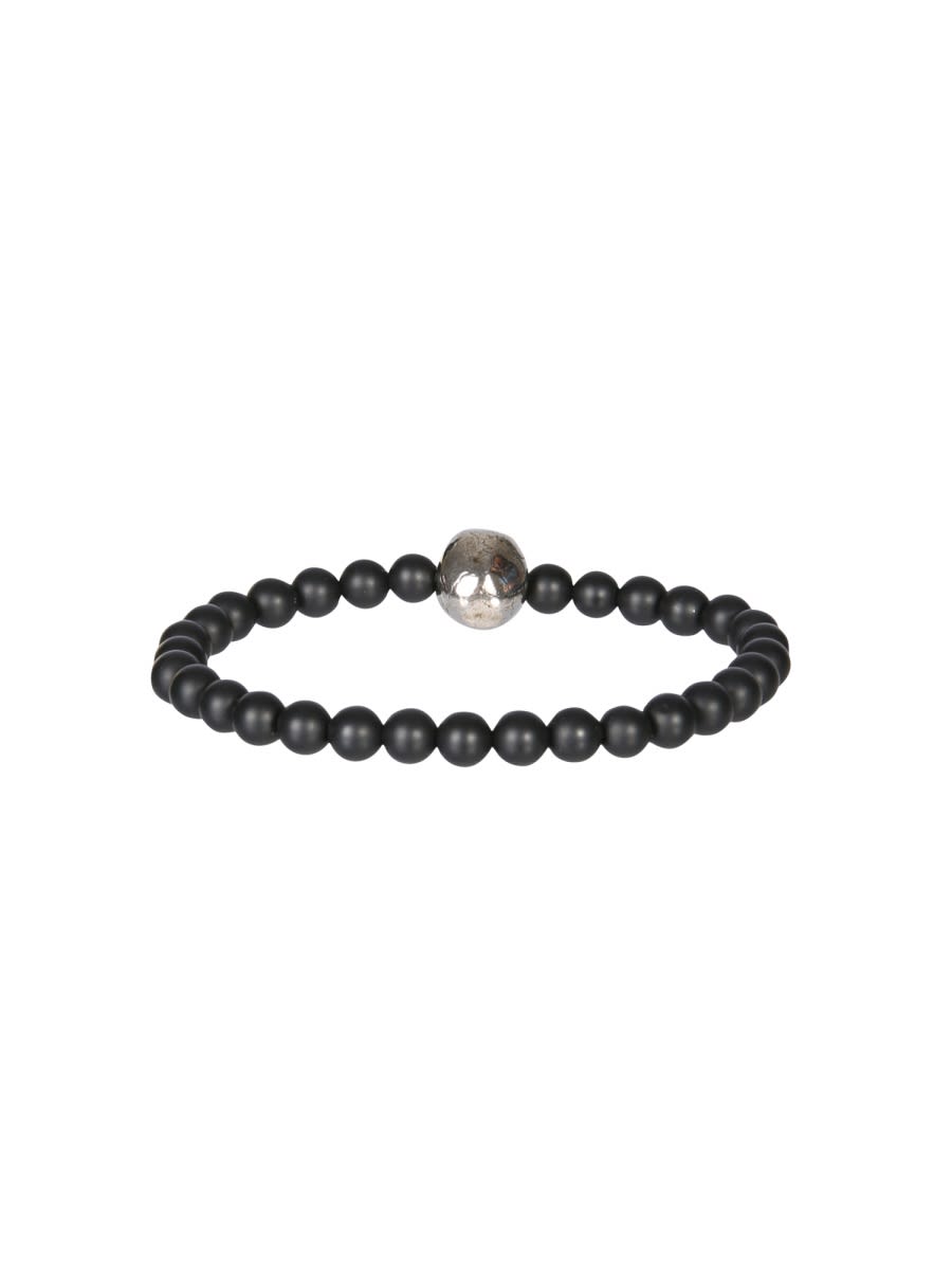 Shop Alexander Mcqueen Skull Bracelet In Black