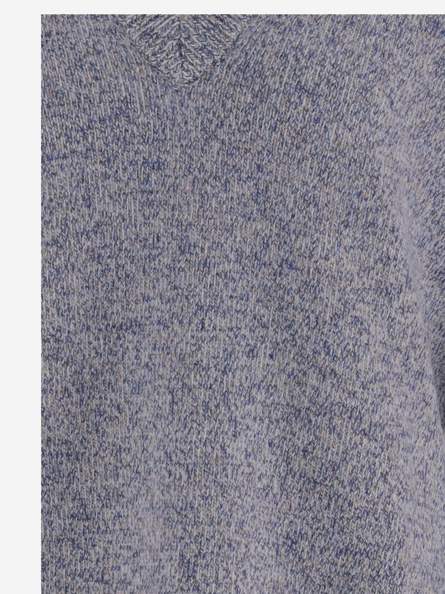 Aspesi Wool Sweater With V-neck In Gray
