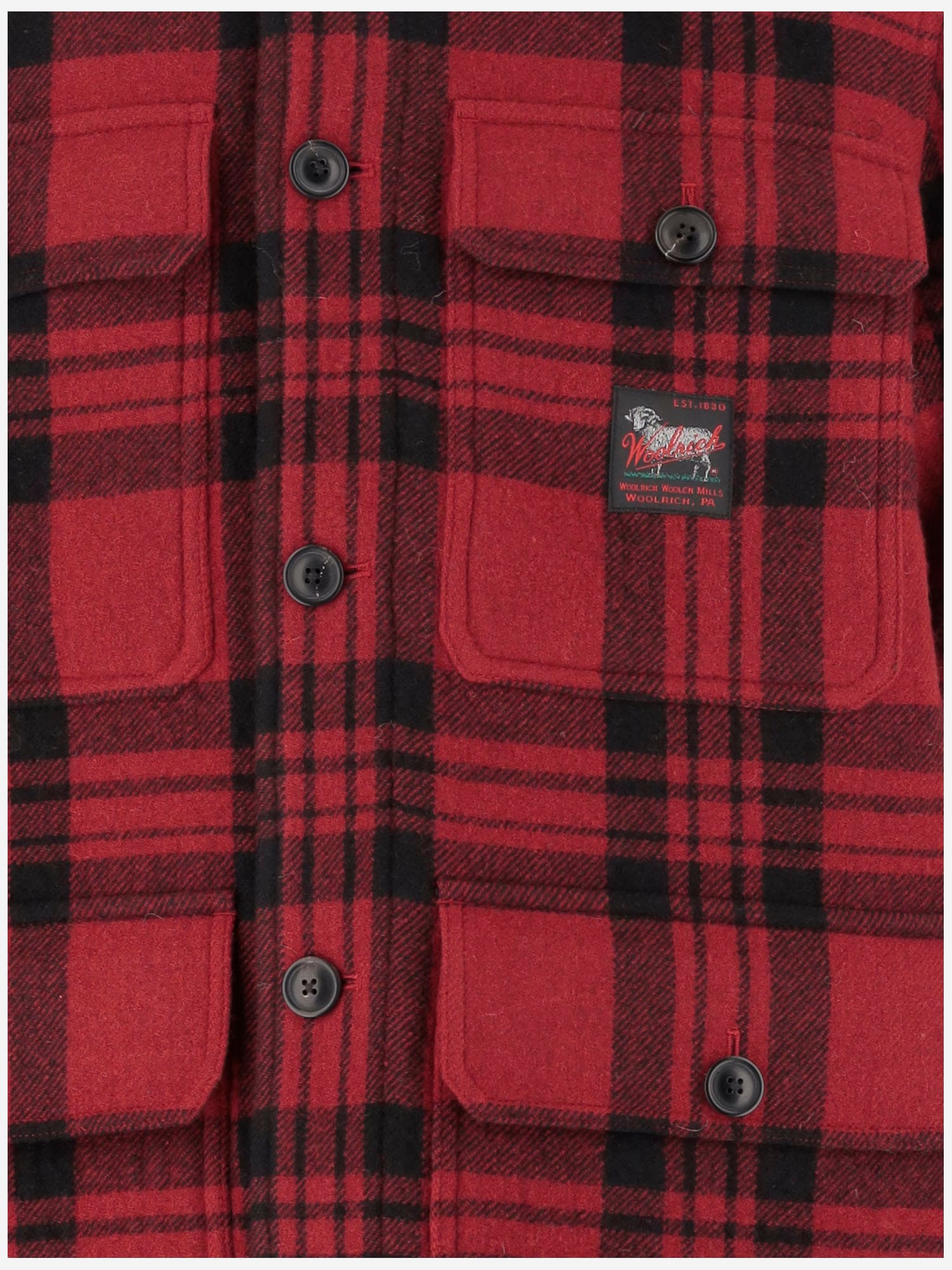 Shop Woolrich Wool Blend Jacket With Check Pattern By Todd Snyder In Red