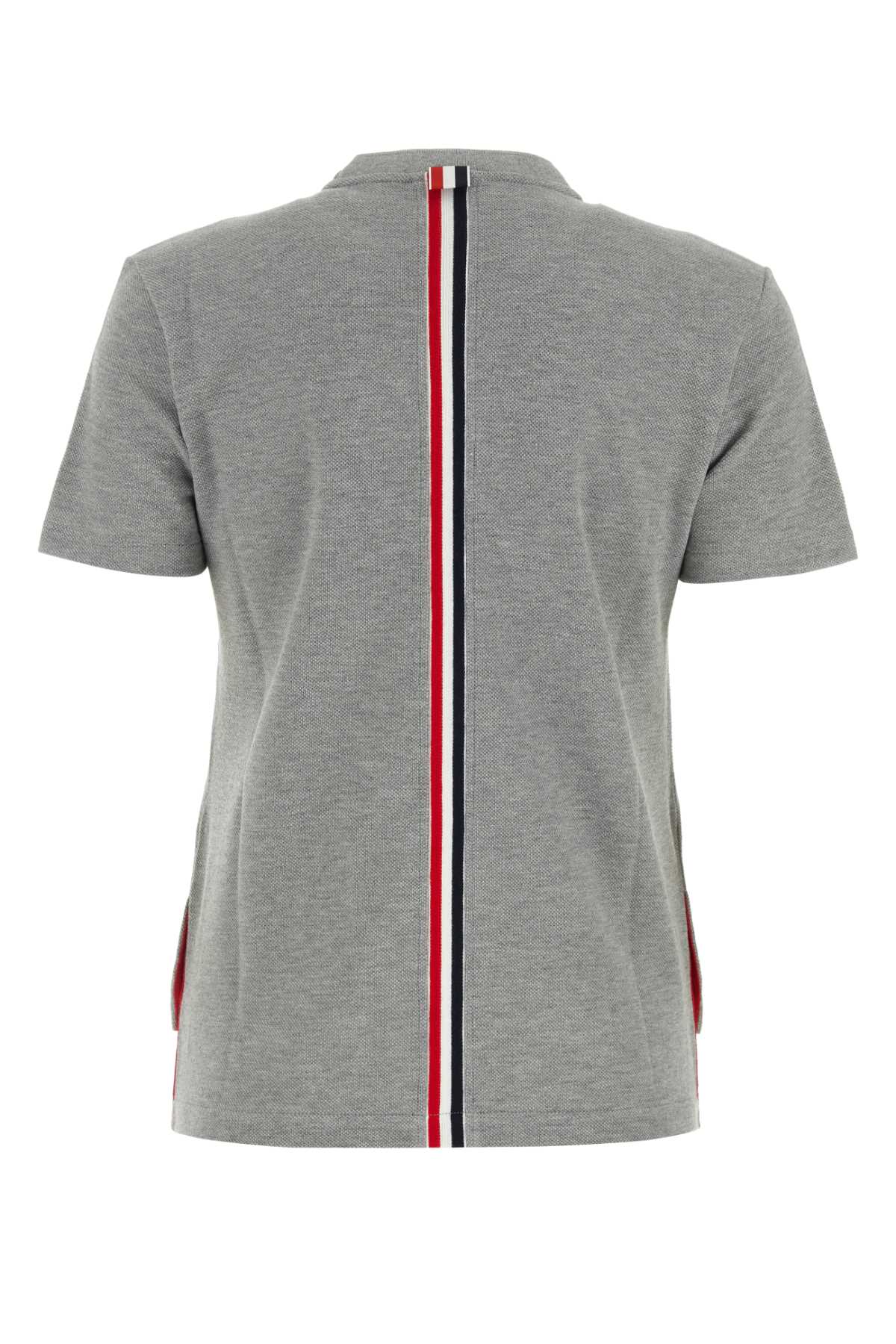 Thom Browne Grey Piquet T-shirt In 055