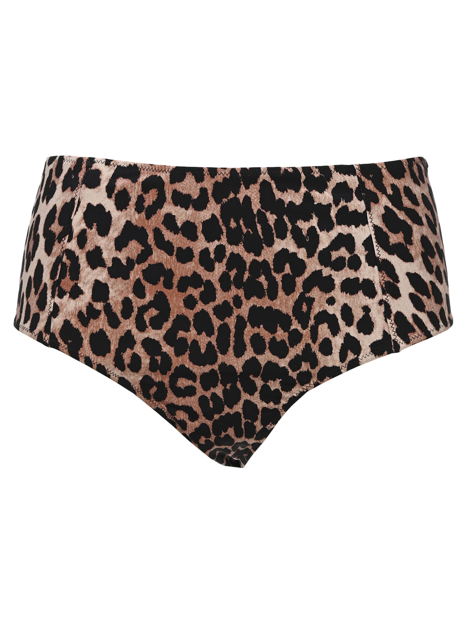 ganni leopard print bikini
