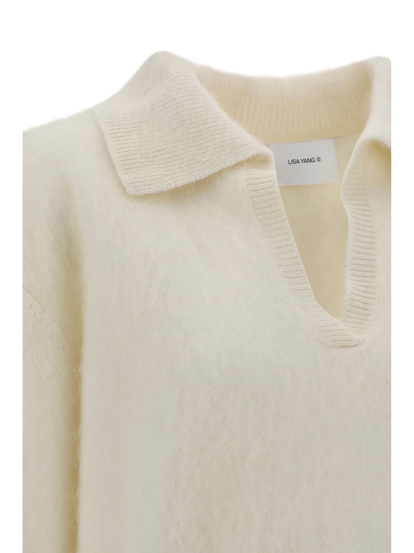 Shop Lisa Yang Kerry Sweater In Cream Brushed