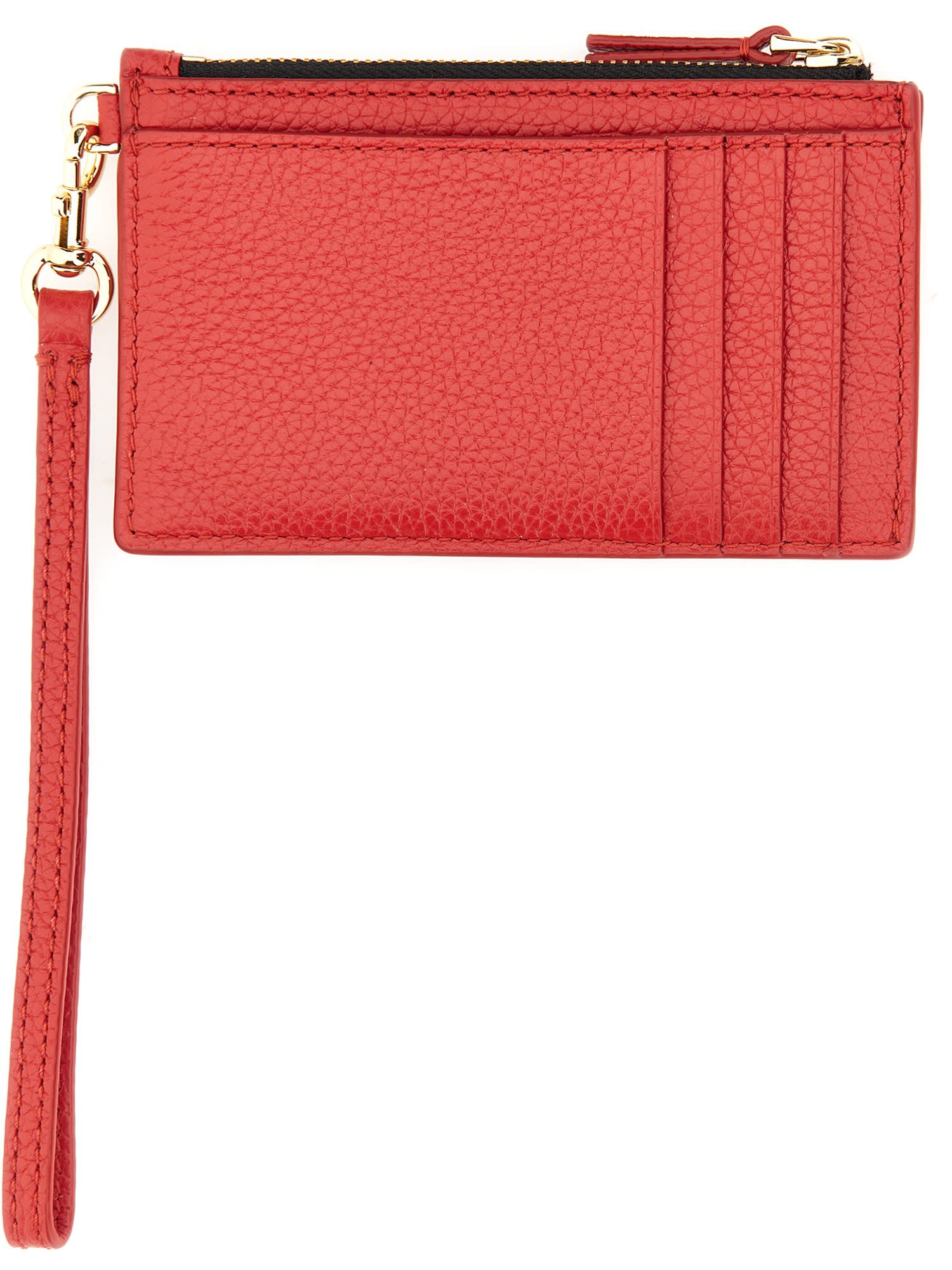 Marc Jacobs Card Holder With Strap In Red | ModeSens