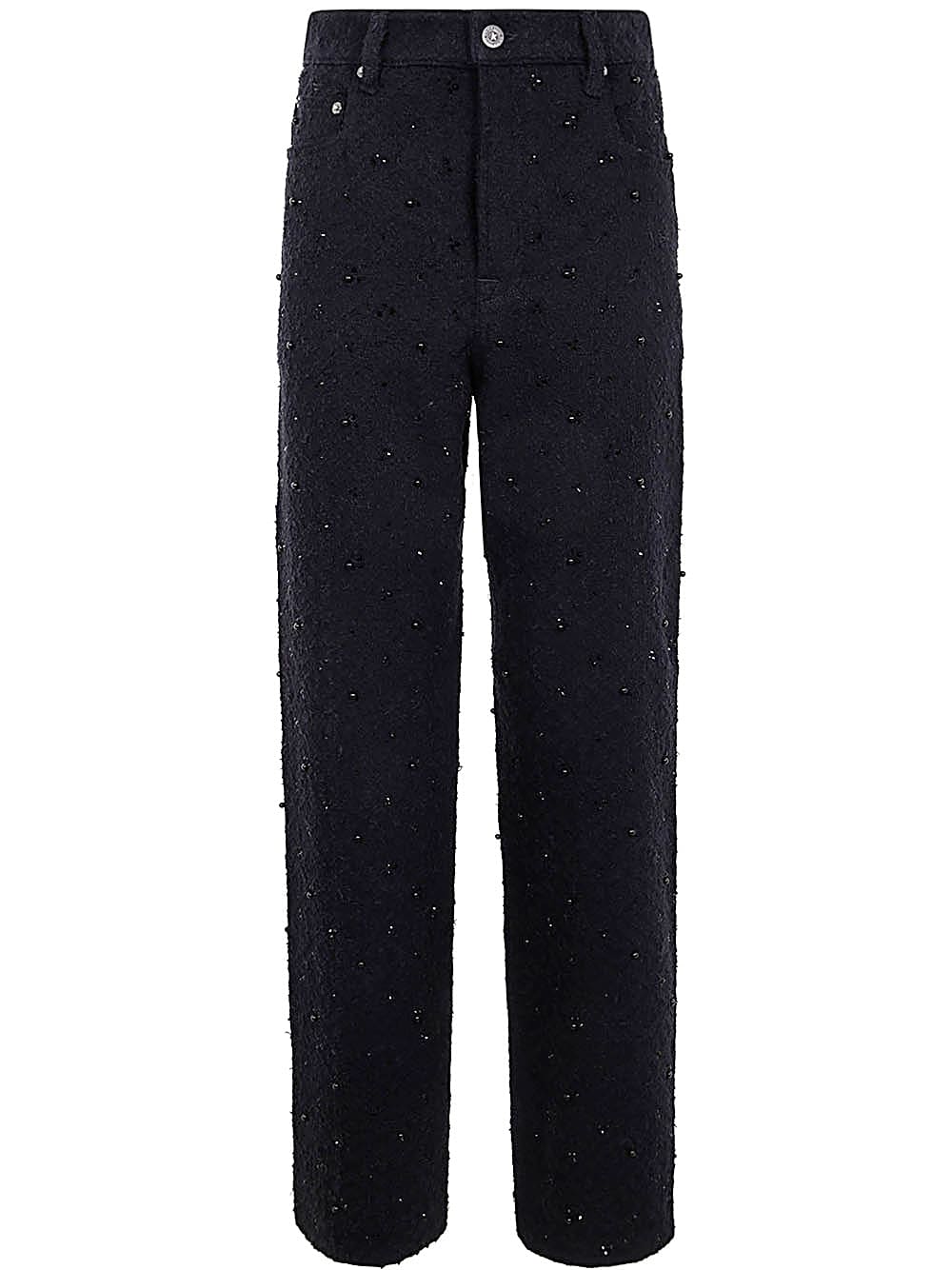 Shop Golden Goose Journey Pant Kim With Stones And Crystals In Black