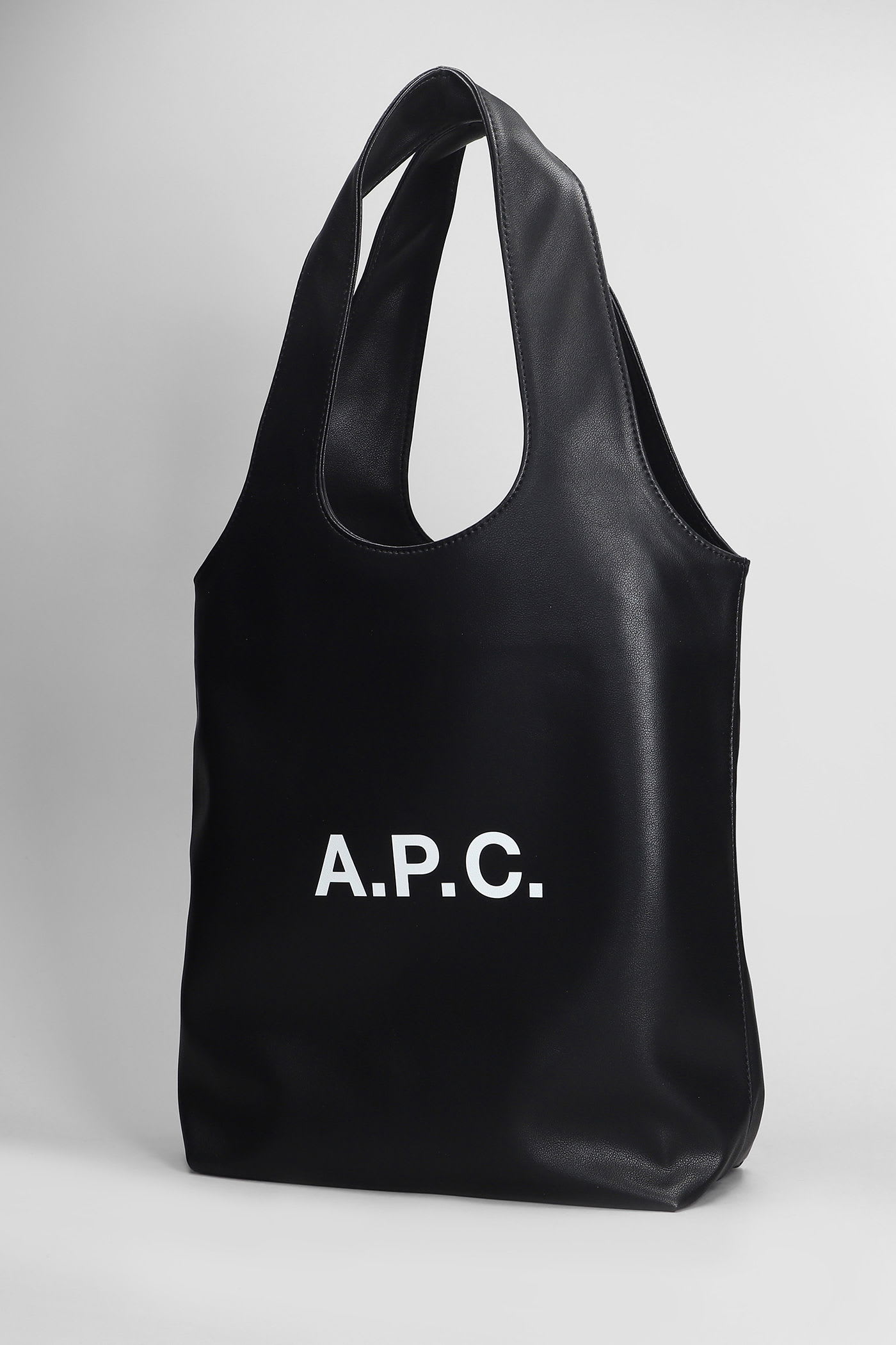 Apc Ninon Small Shoulder Bag In Black Polyuretan In Black