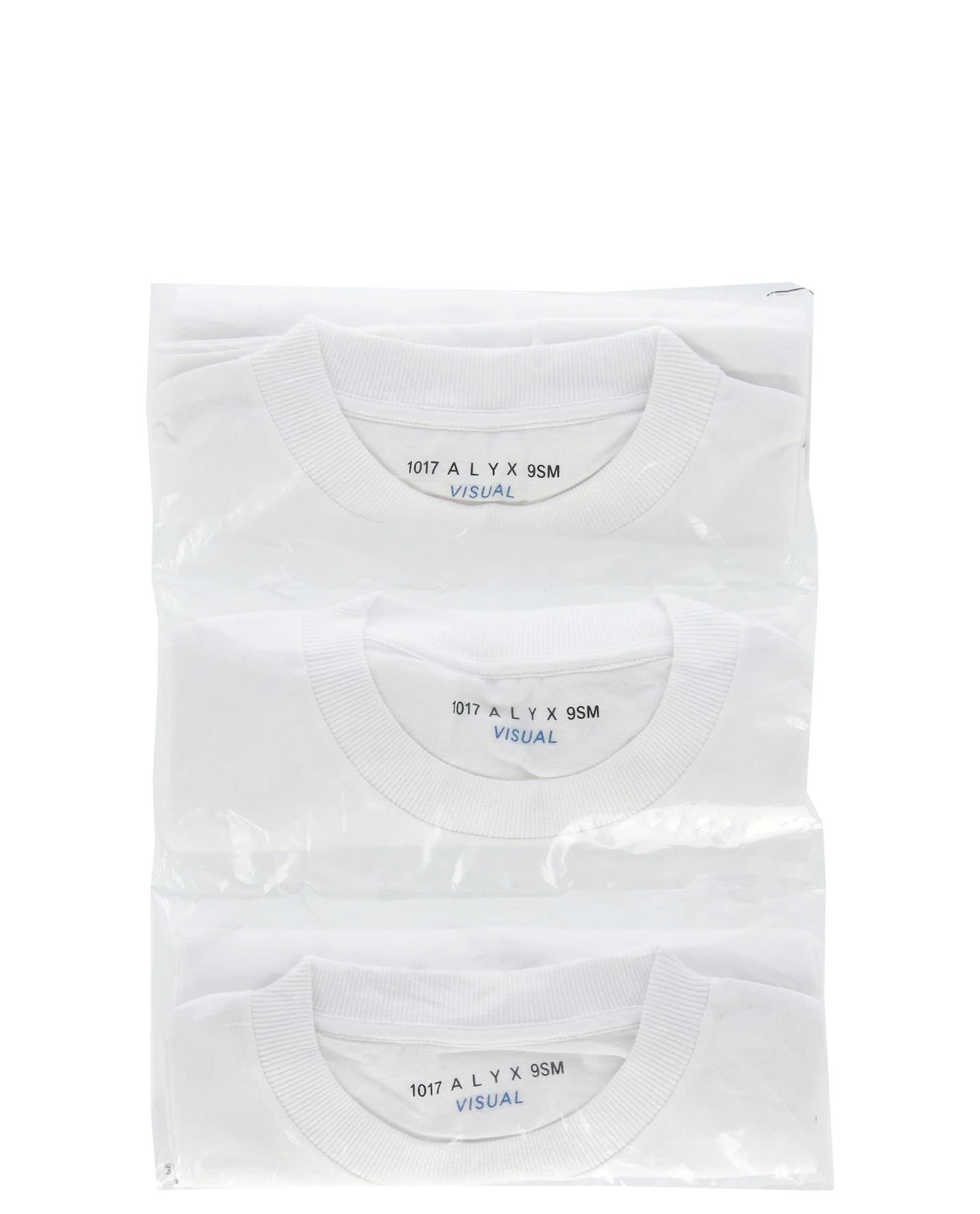 1017 Alyx 9sm Visual Tripack Of White T-shirts