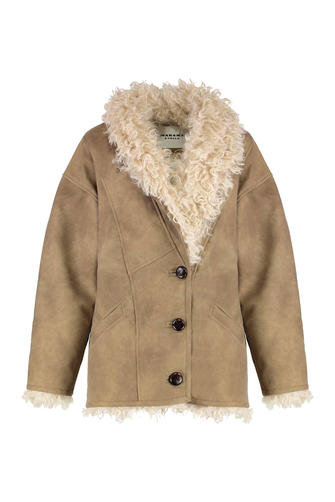 Isabel Marant Étoile Isabel Marant Etoile Eco Shearling Clea Coat In Brown
