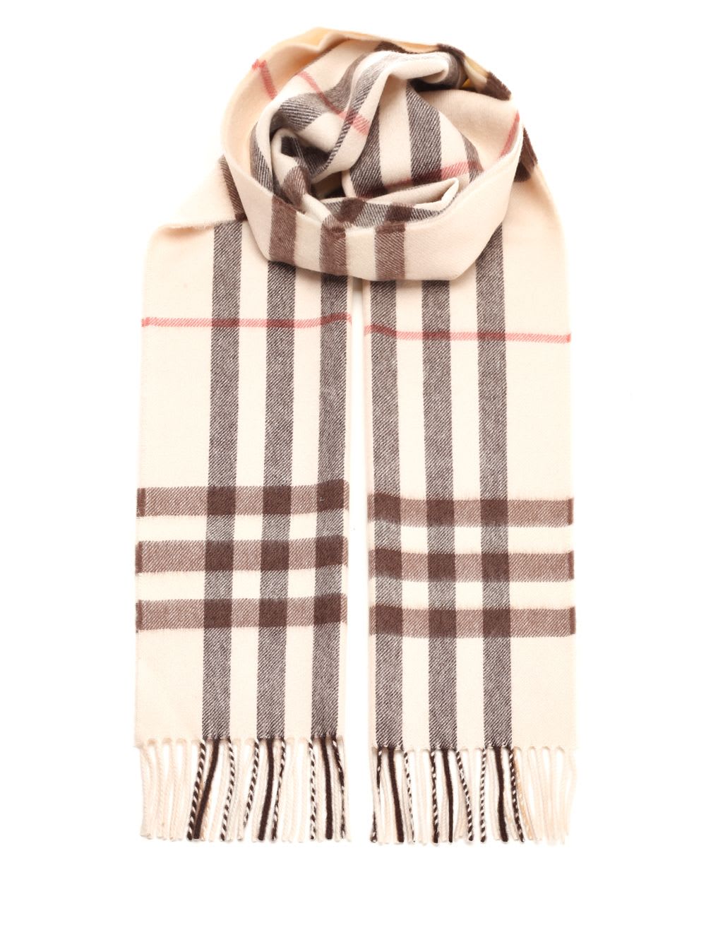 Burberry Cashmere Scarf In Alabaster