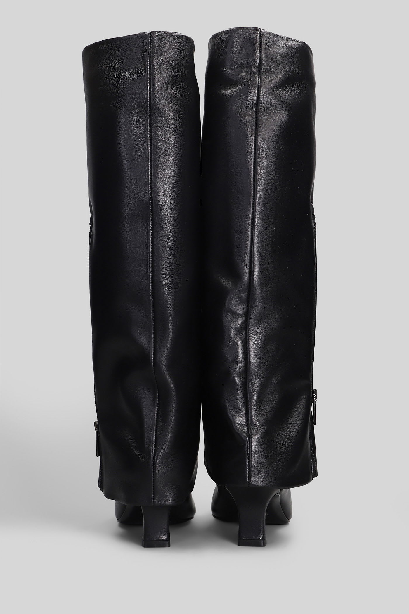 The Seller High Heels Boots In Black Leather In Black