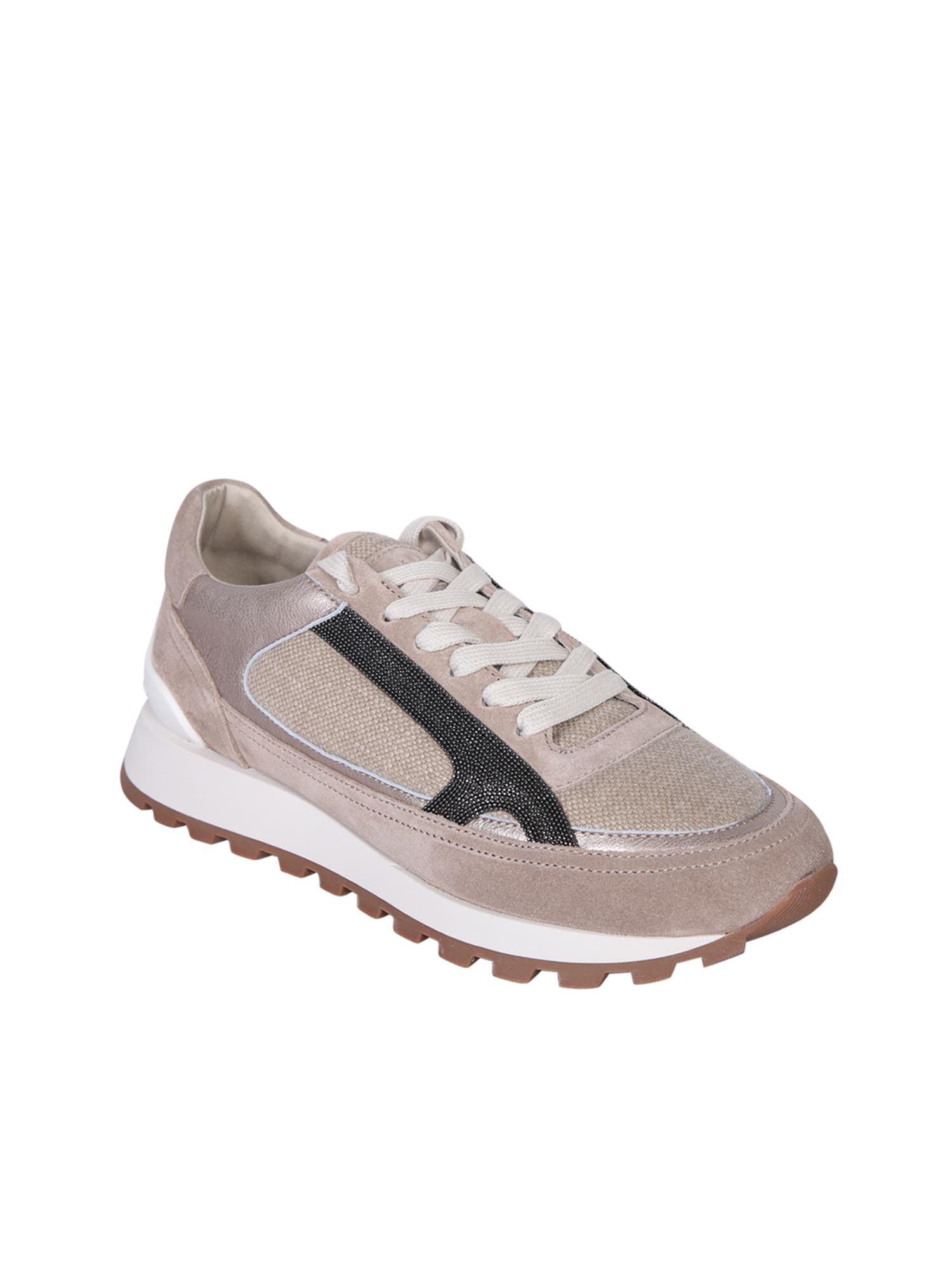 Shop Brunello Cucinelli Runner Hazelnut Sneakers In Beige