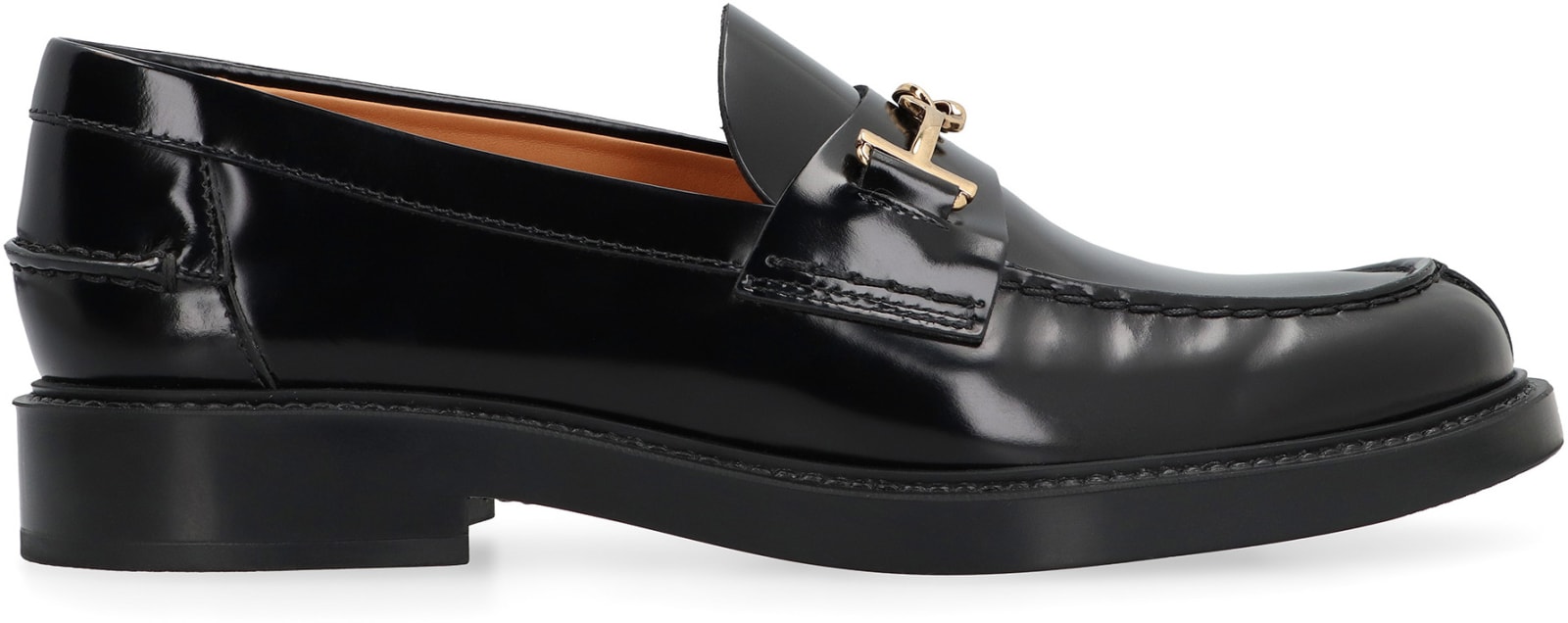 Shop Tod's Leather Loafers In Black