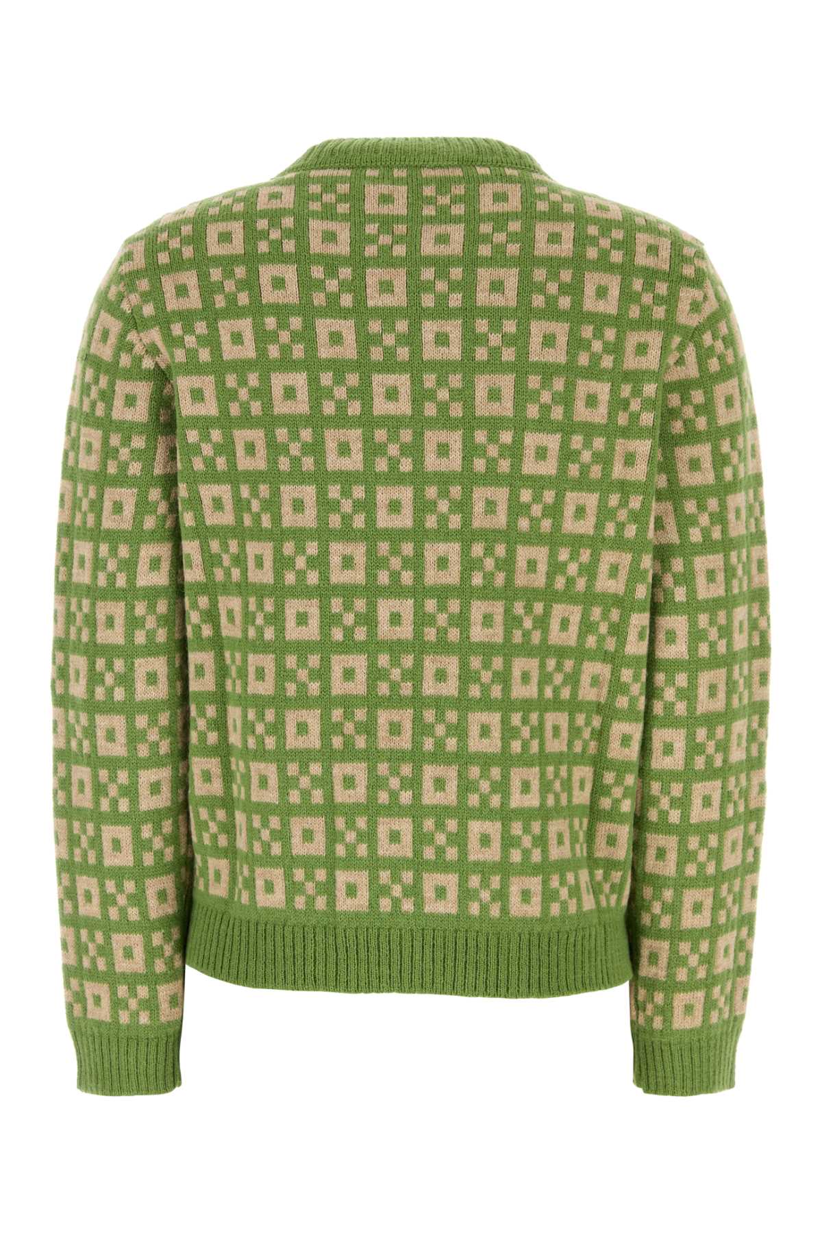 Weekend Max Mara Embroidered Acrylic Blend Paride Sweater In Green