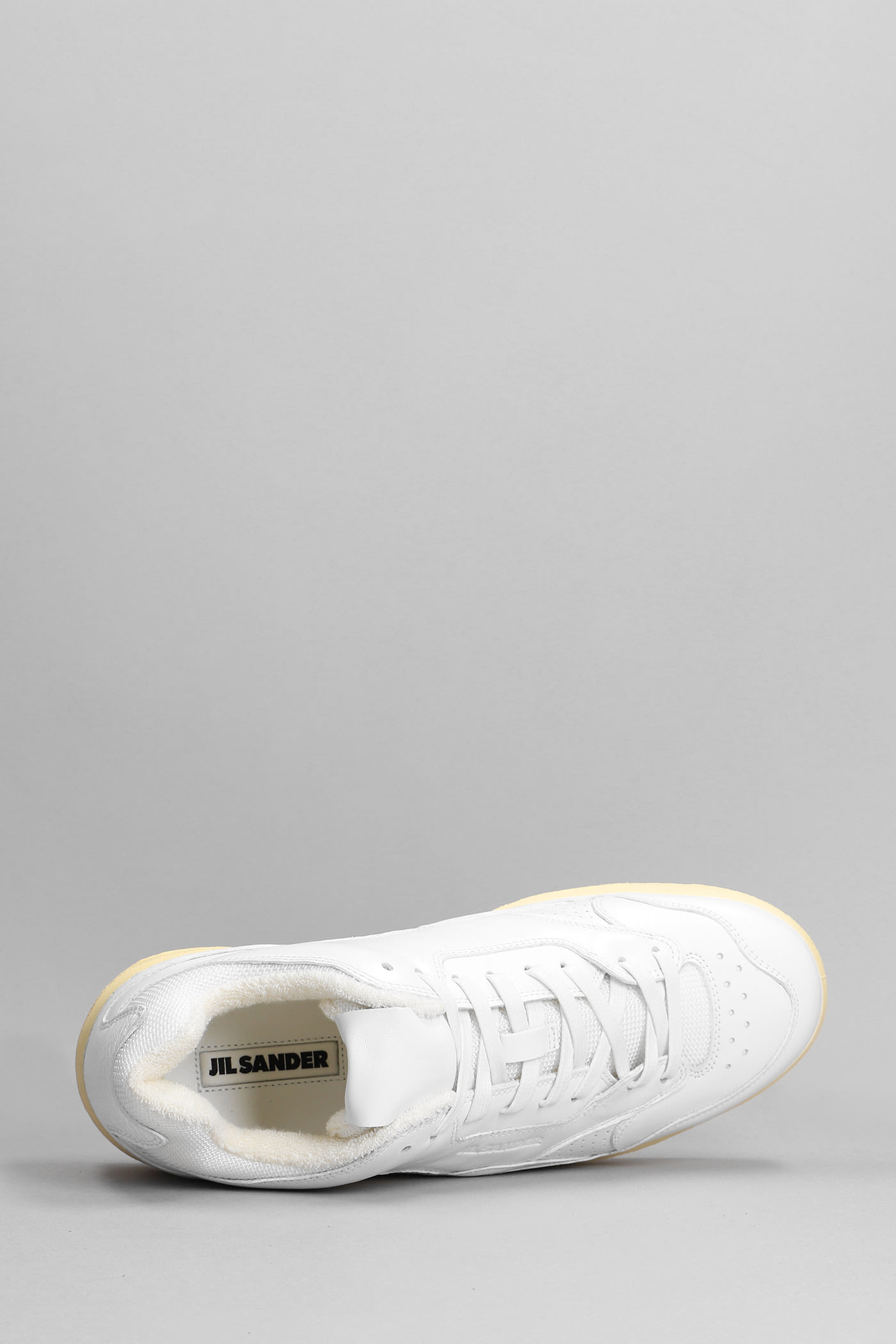 Shop Jil Sander Sneakers In White Leather