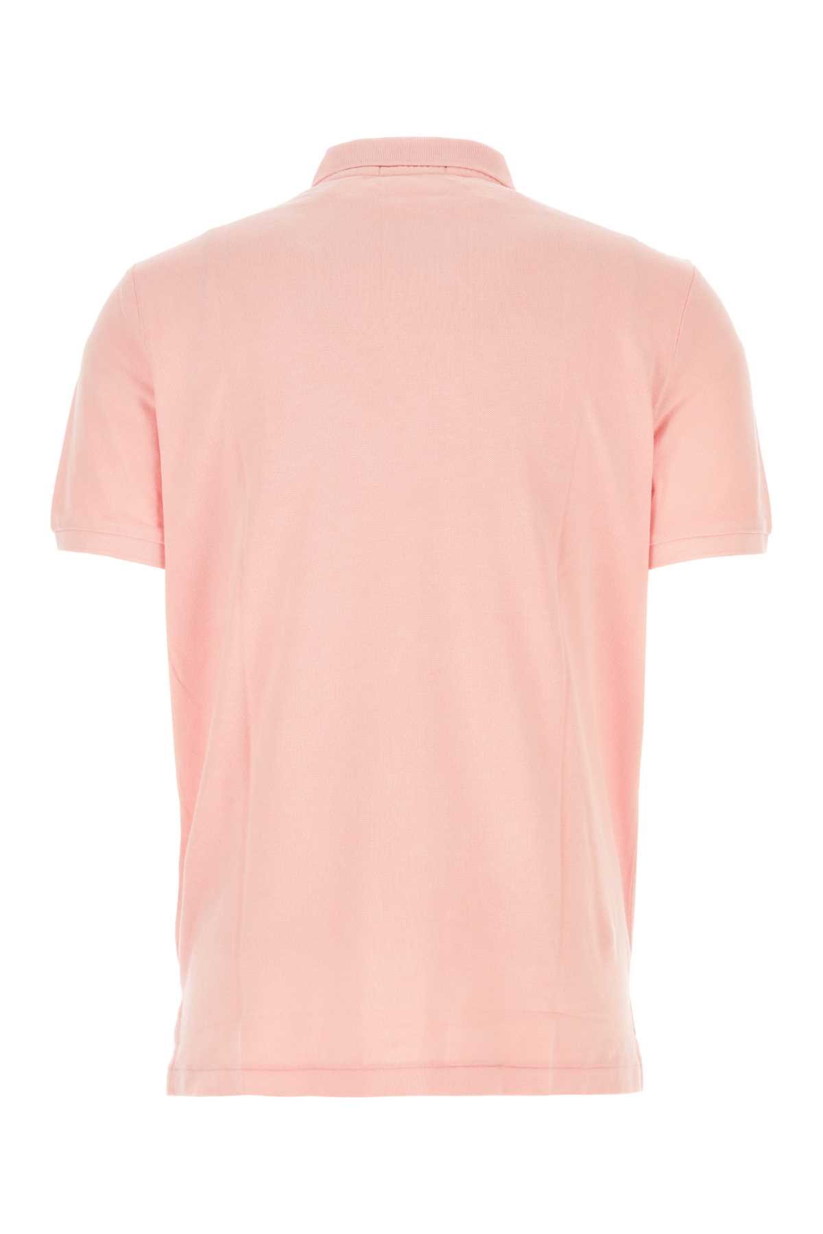 Shop Polo Ralph Lauren Pink Piquet Polo Shirt In Rose