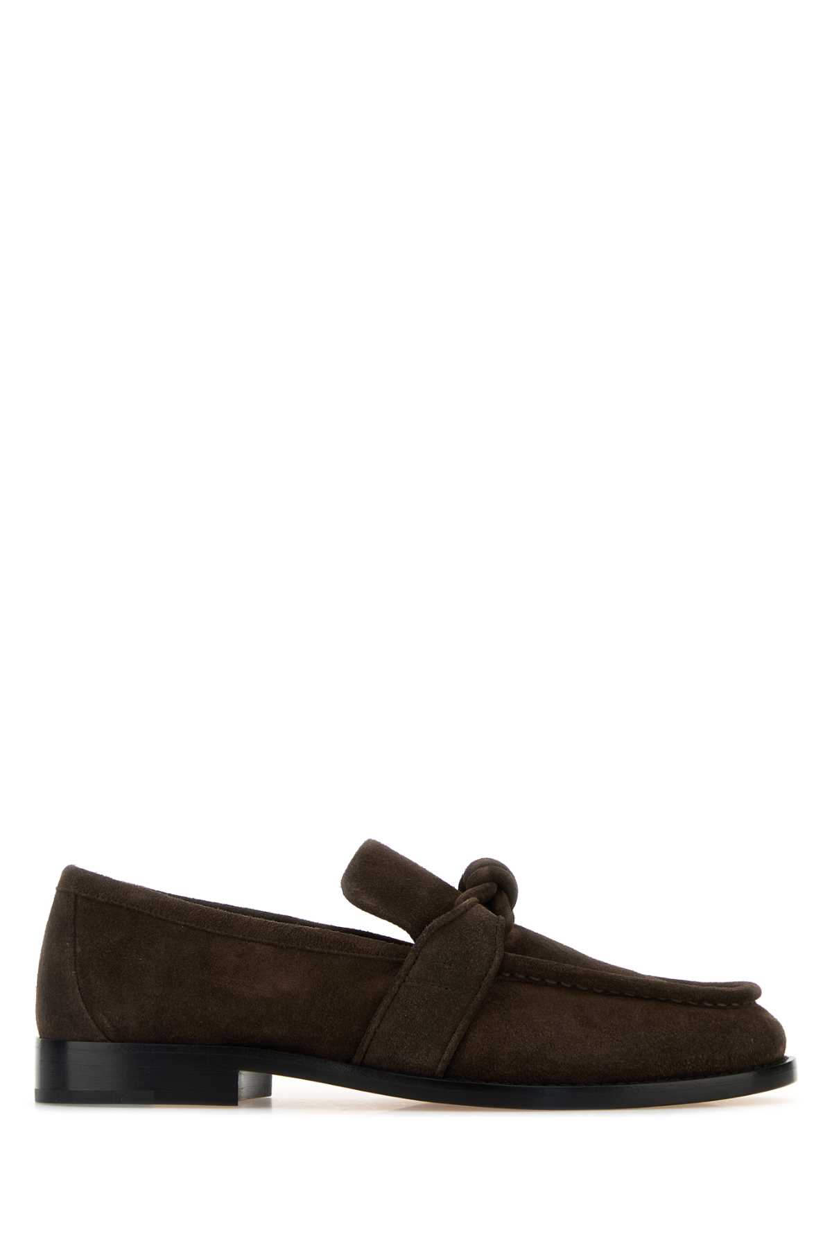 Bottega Veneta Astaire Fondente Suede Moccasin In Brown