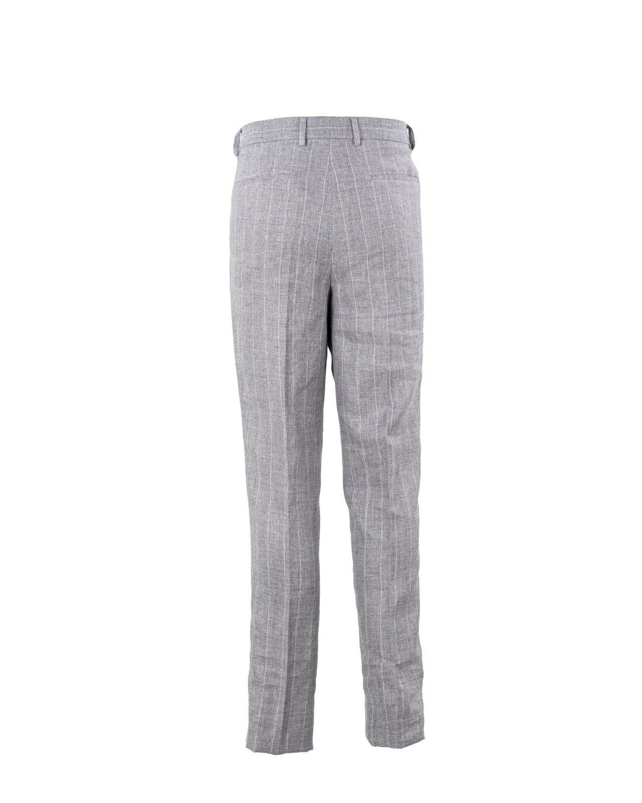 Shop Brunello Cucinelli Pinstripe Tailored Trousers In Grey