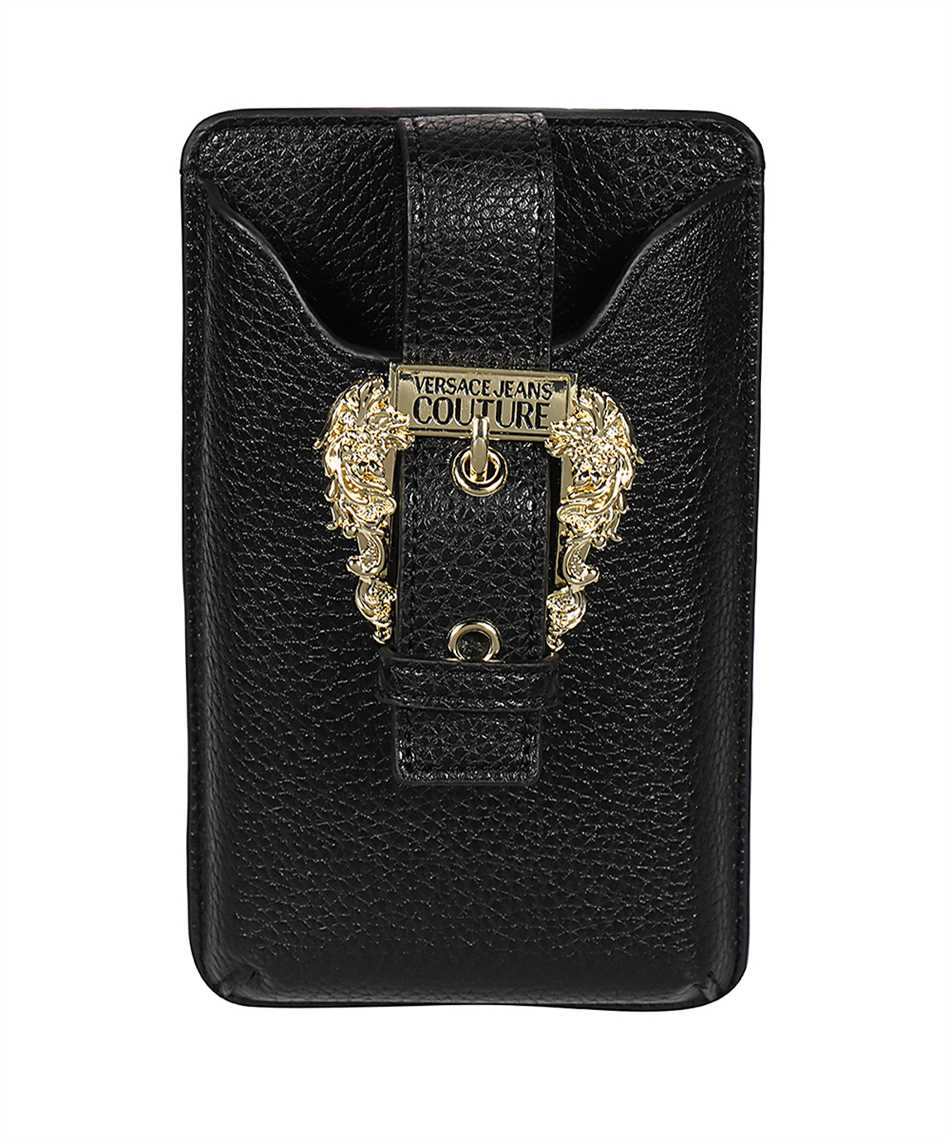 Versace Jeans Couture Phone Holder With Chain In Black