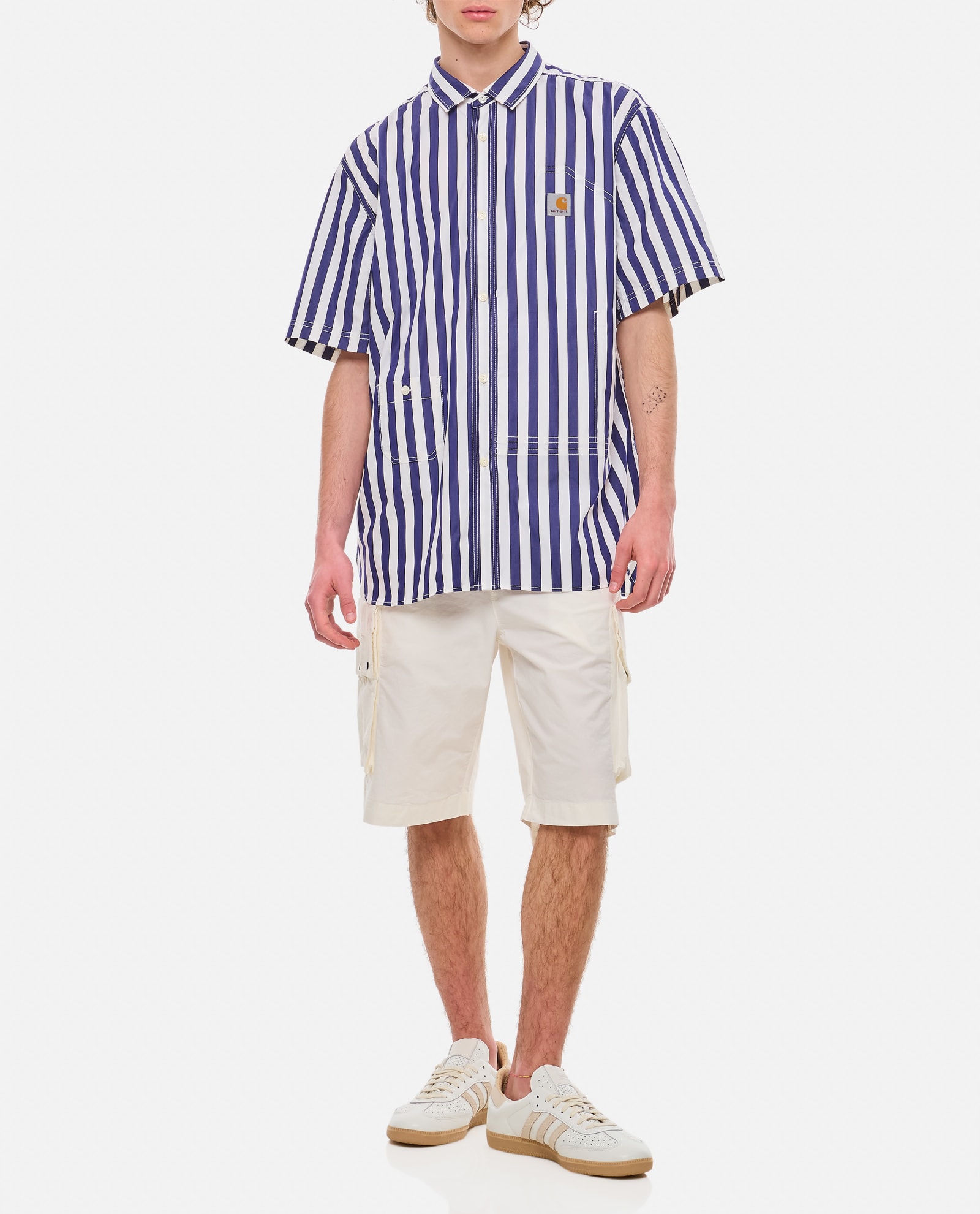 Short Sleeve Stripes Shirt