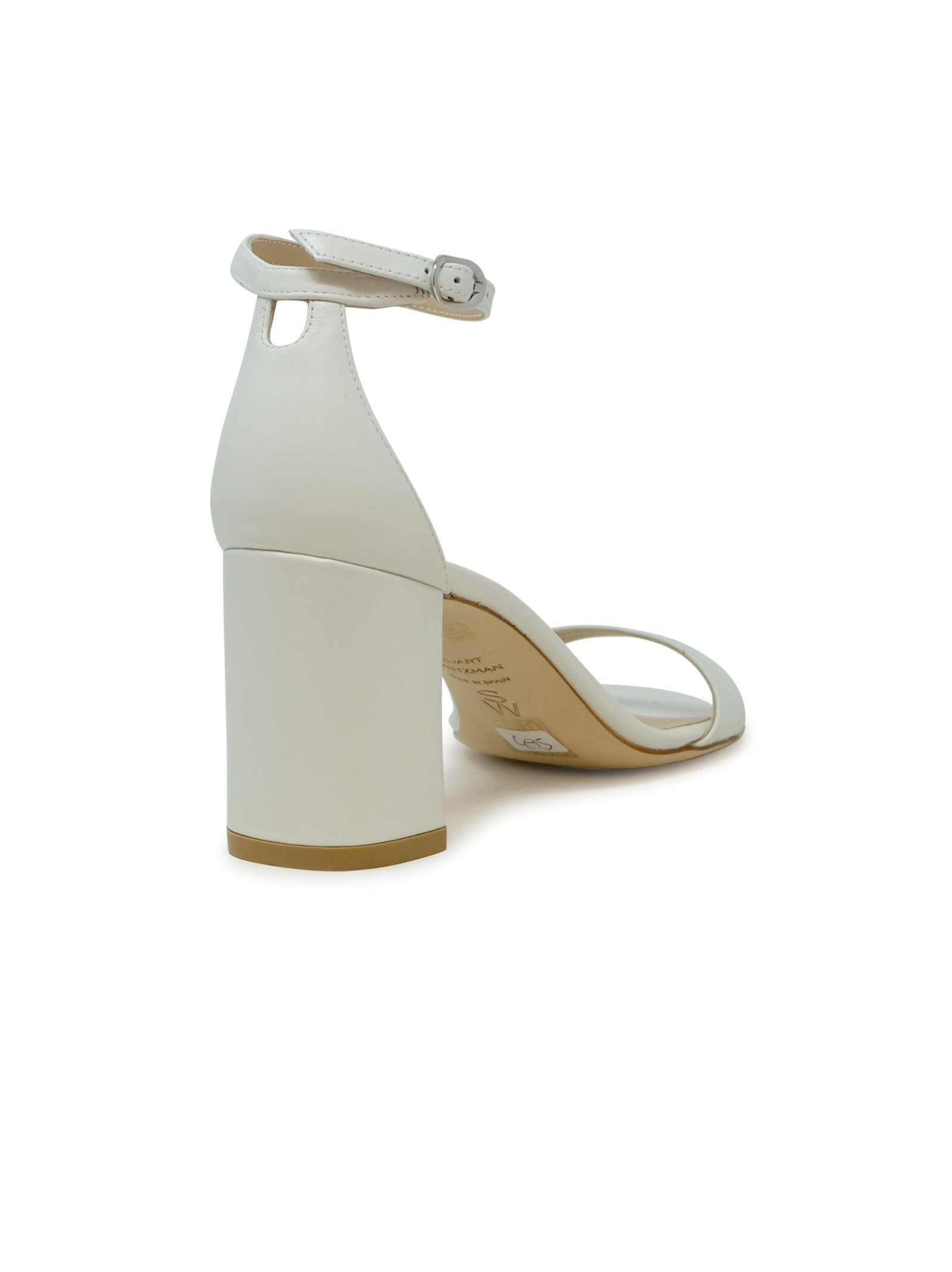 Stuart Weitzman Leather Sandal In White