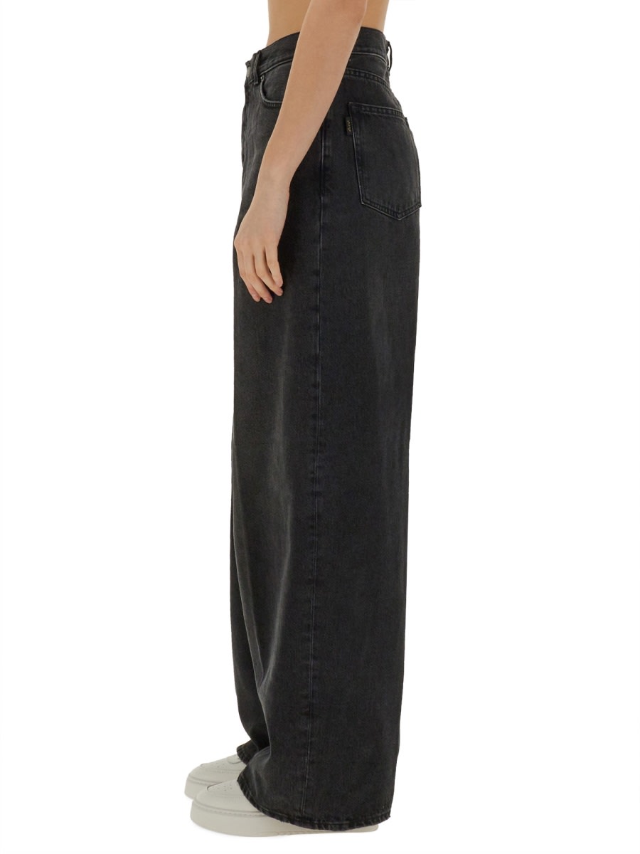 Haikure Denim Wide-leg Jeans In Black