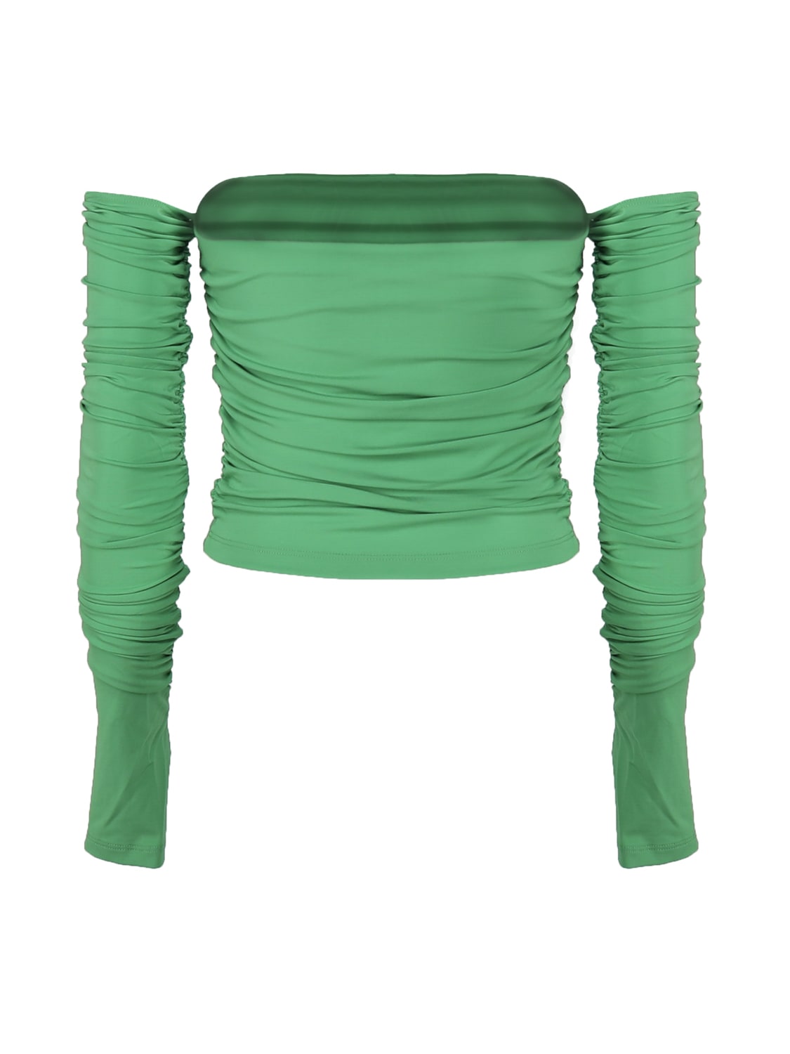The Andamane Draped Top In Green