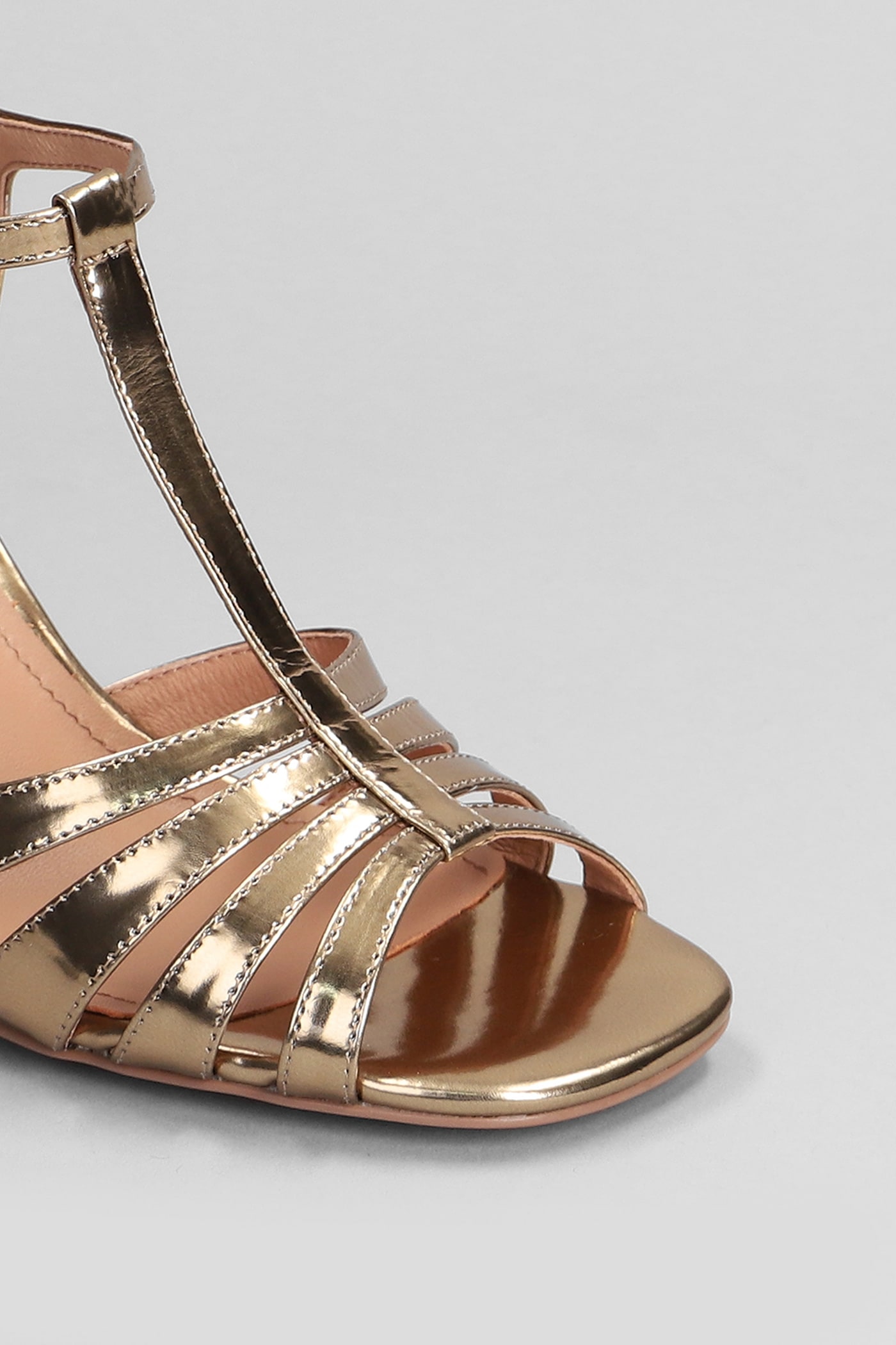 Shop Bibi Lou Azalea Sandals In Gold Leather