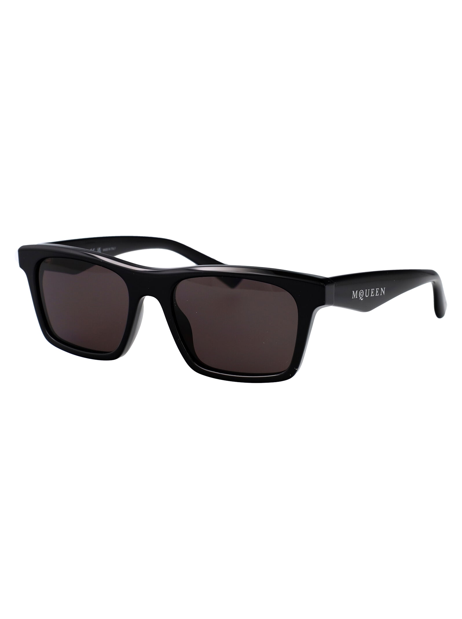 Alexander Mcqueen Am0472s Sunglasses In Black-black-grey