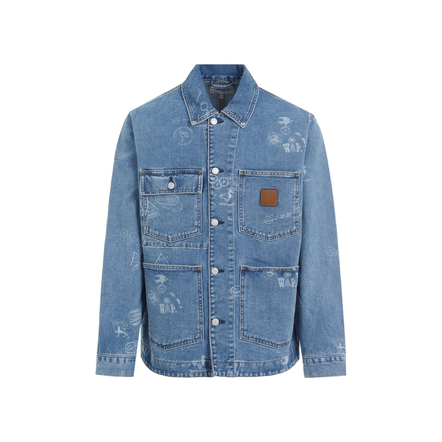 Shop Carhartt Stamp Jacket In Blue