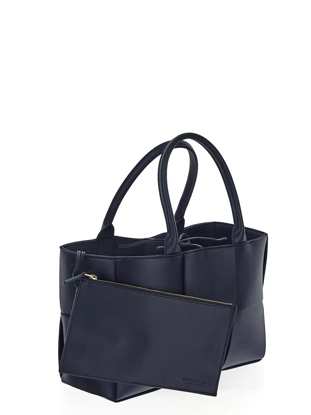 Shop Bottega Veneta Small Arco Tote Bag In Blue