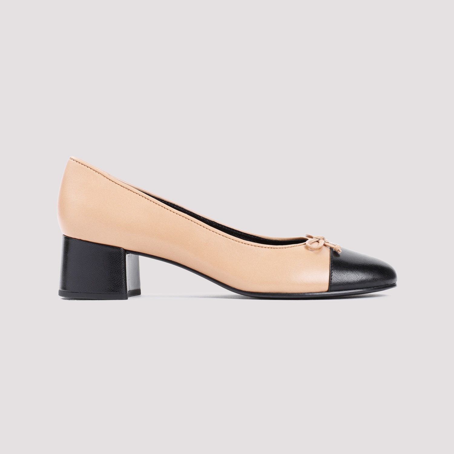 Shop Tory Burch Bow Pump In Ginger Shortbread