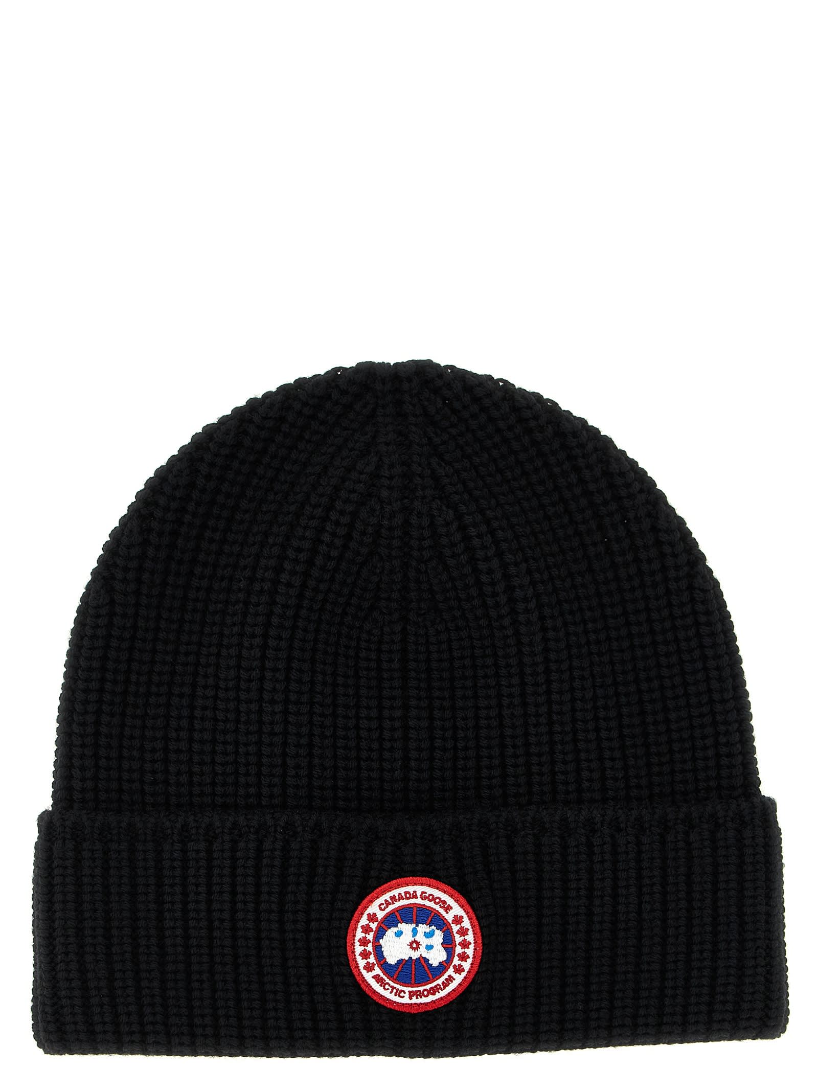 Canada Goose Rib Toque Hat In Black