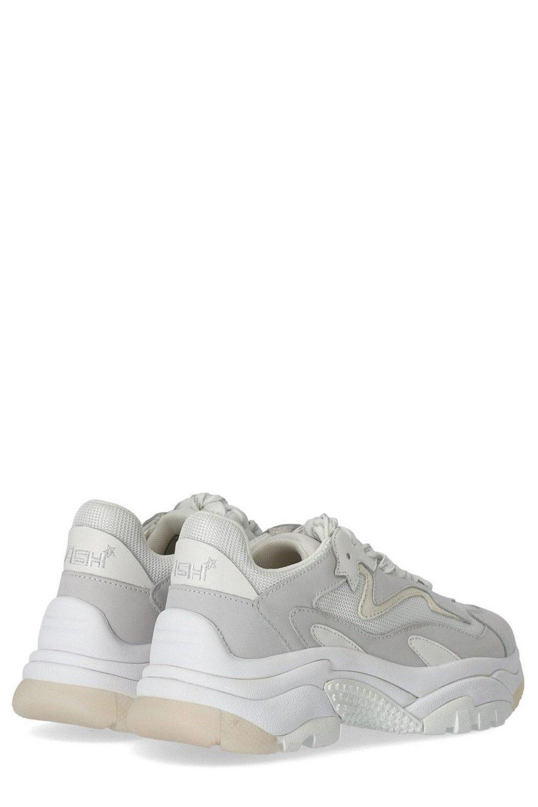 Shop Ash Addict Panelled Lace-up Sneakers In Bianco