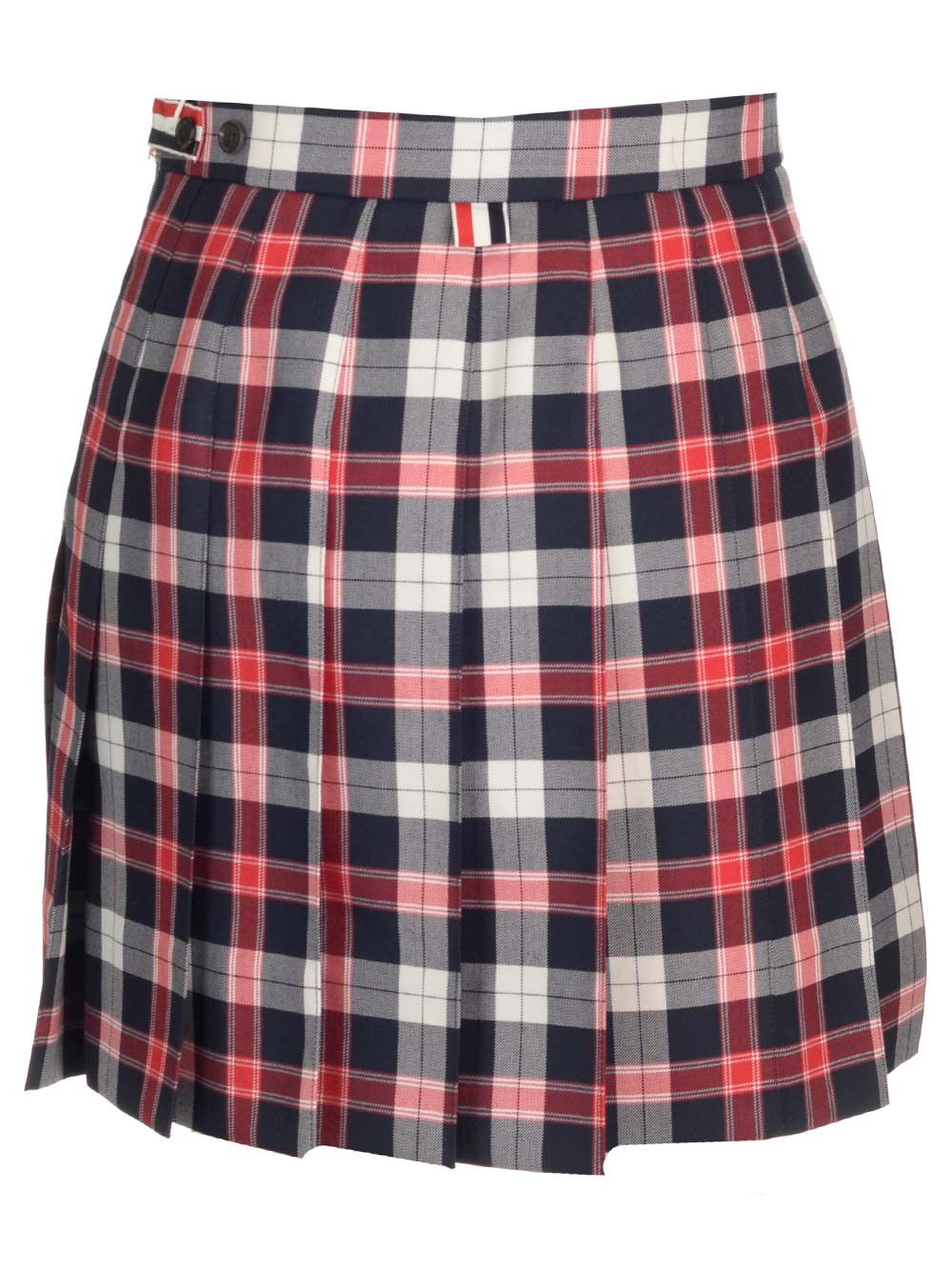 Shop Thom Browne Pleated Mini Skirt In Multicolor