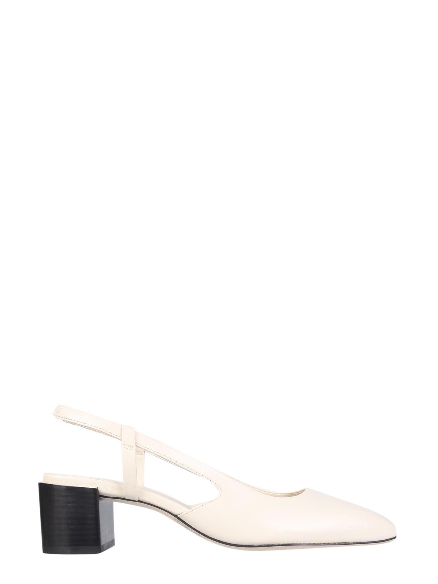 Aeyde Alicia Slingback Pumps In White | ModeSens