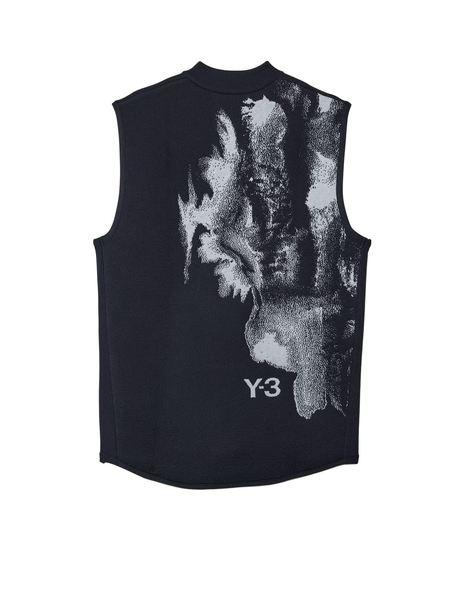 Y-3 Running Engineered Zip-up Vest In Blue