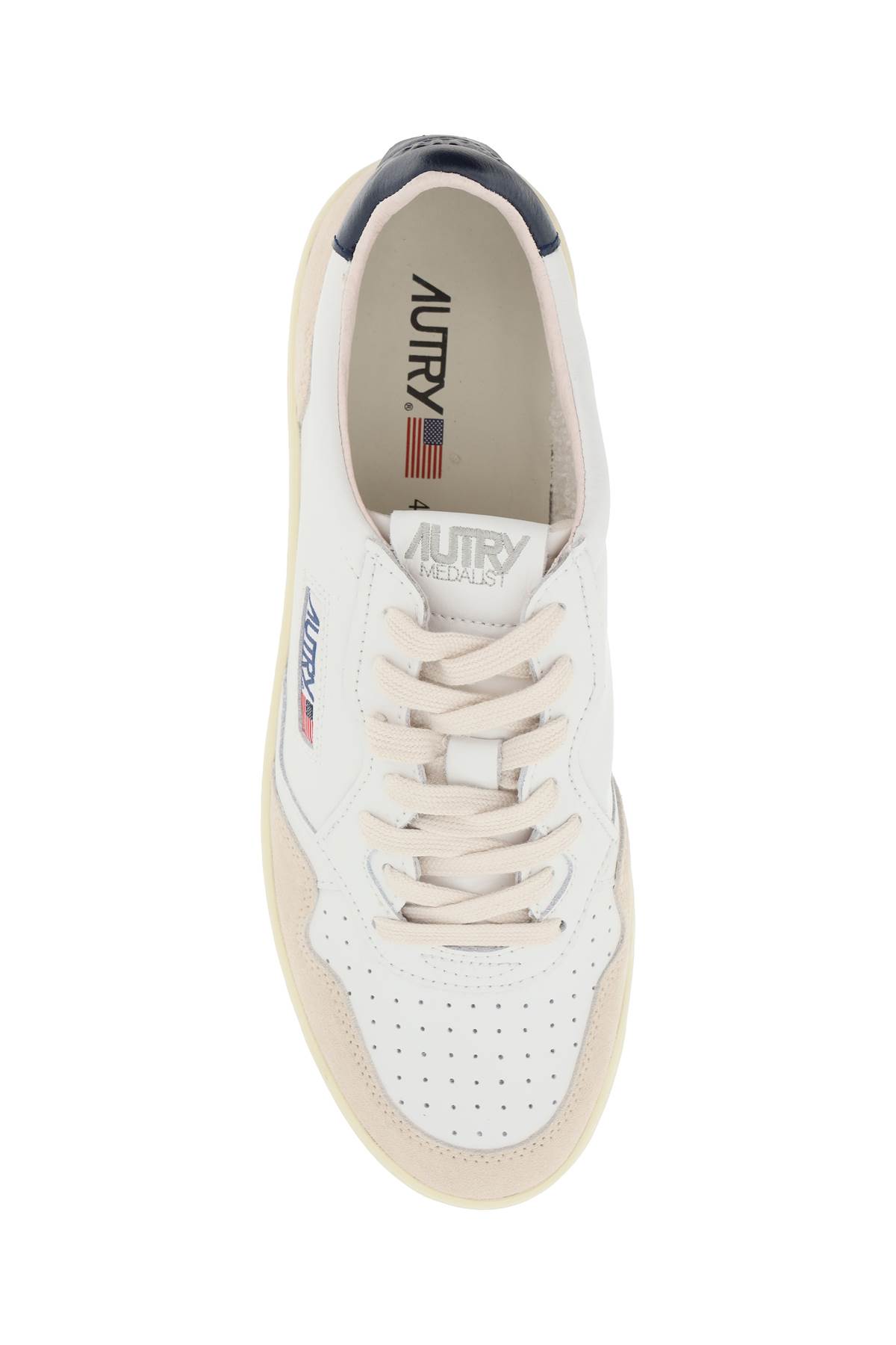 Shop Autry Medalist Suede Sneakers In White