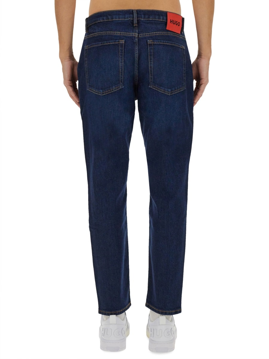 Hugo Boss Delaware Slim-fit Jeans In Dark-blue Super-soft Denim In Denim