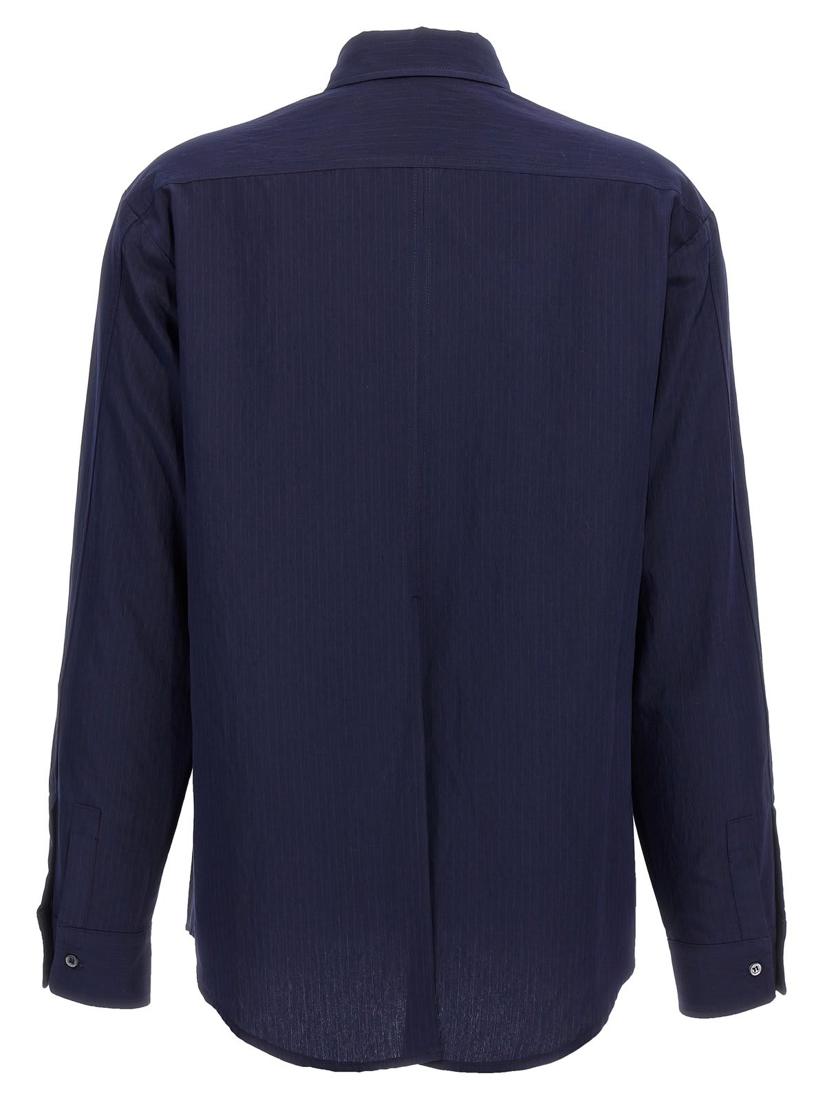 Shop Pinko Long Sleeved Striped Buttoned Shirt In Blue