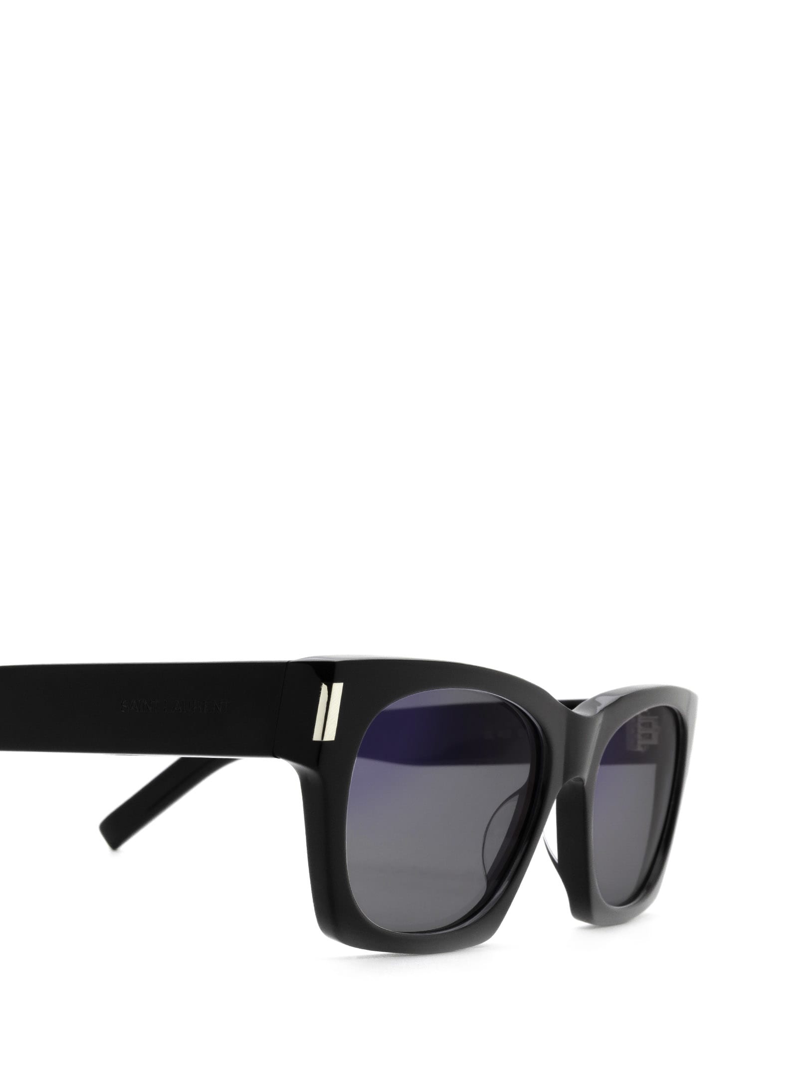 Shop Saint Laurent Eyewear Sl 402 Black Sunglasses
