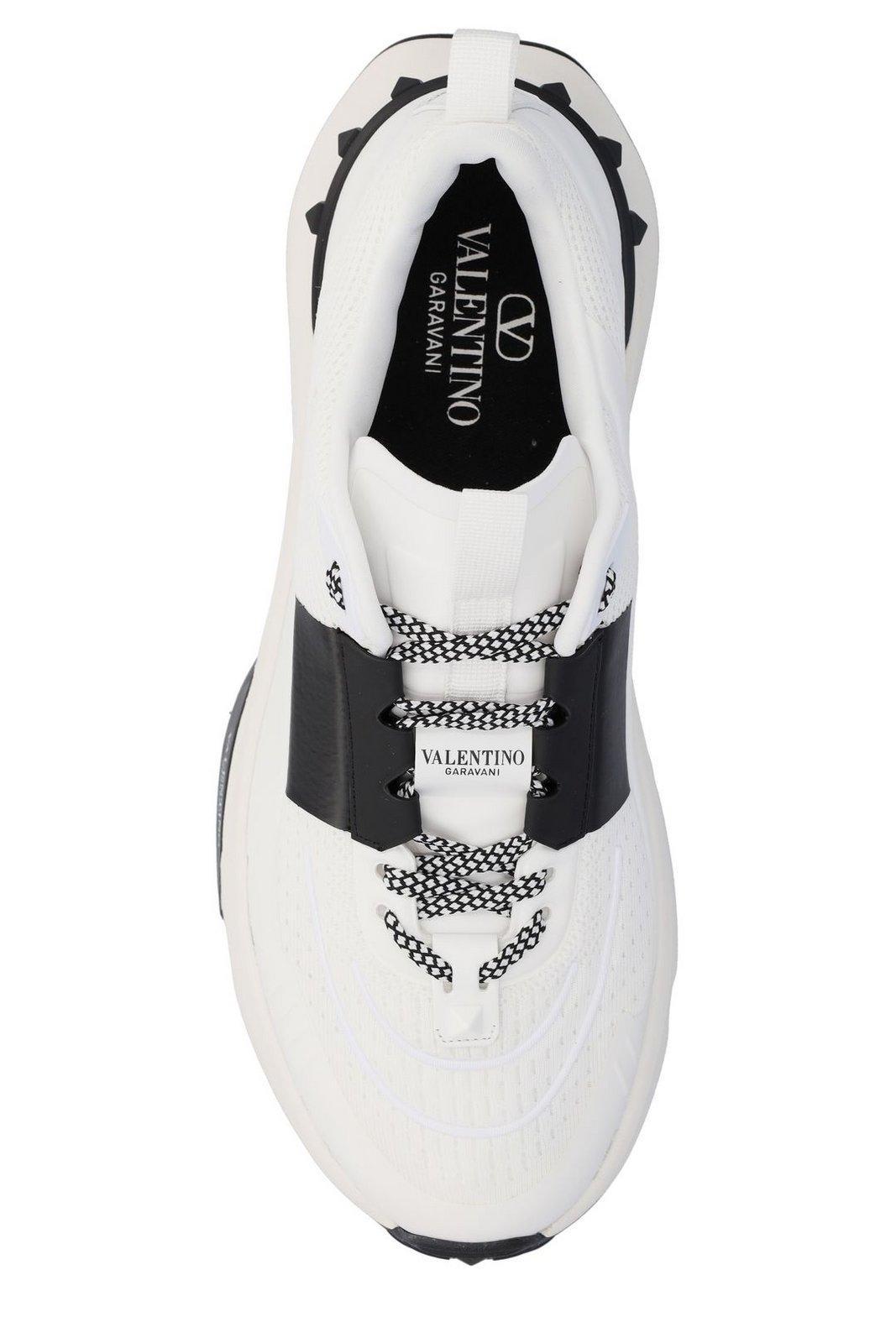 Shop Valentino Garavani True Act Lace-up Sneakers In White