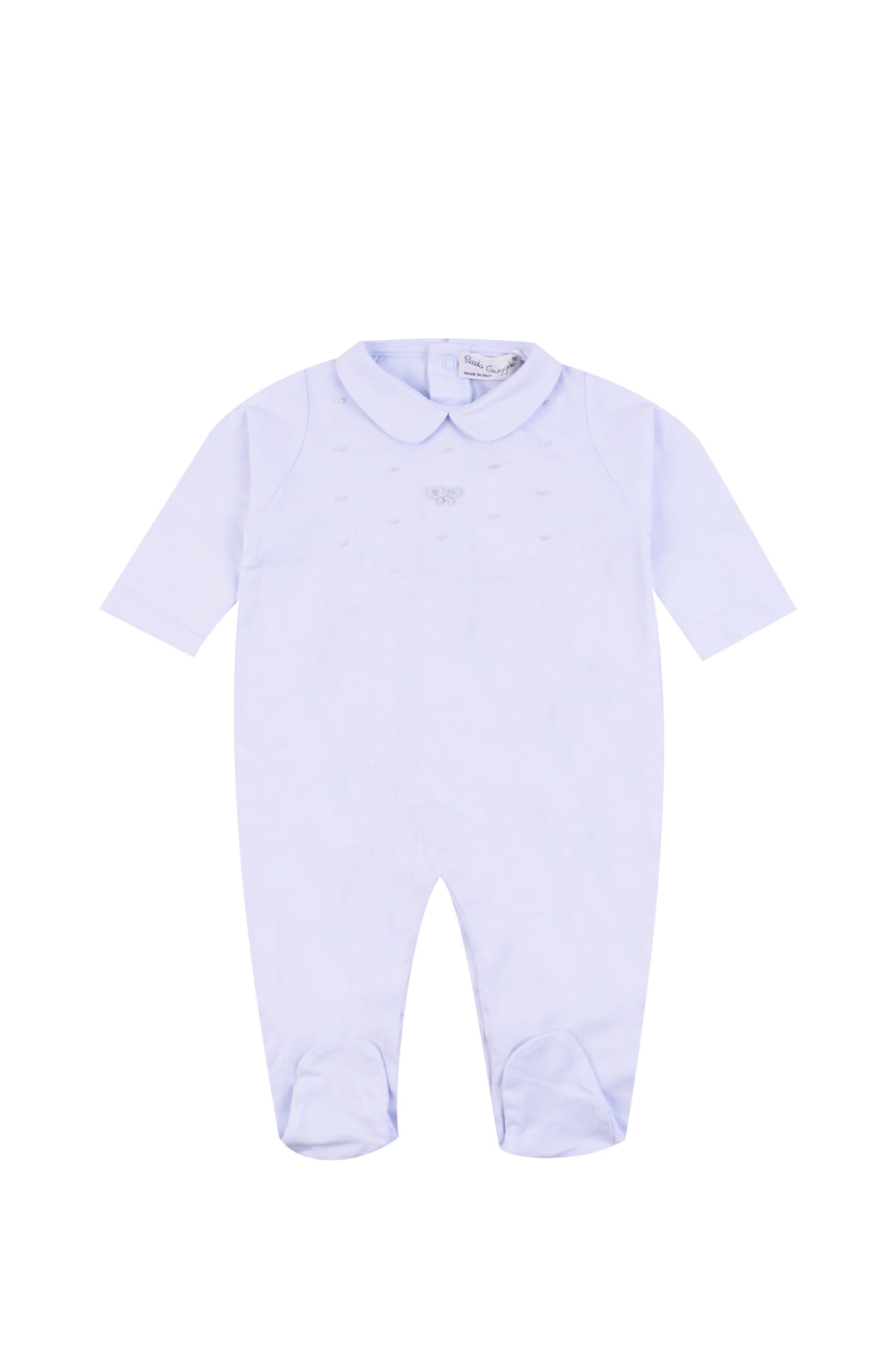 Piccola Giuggiola Babies' Cotton Romper In Light Blue