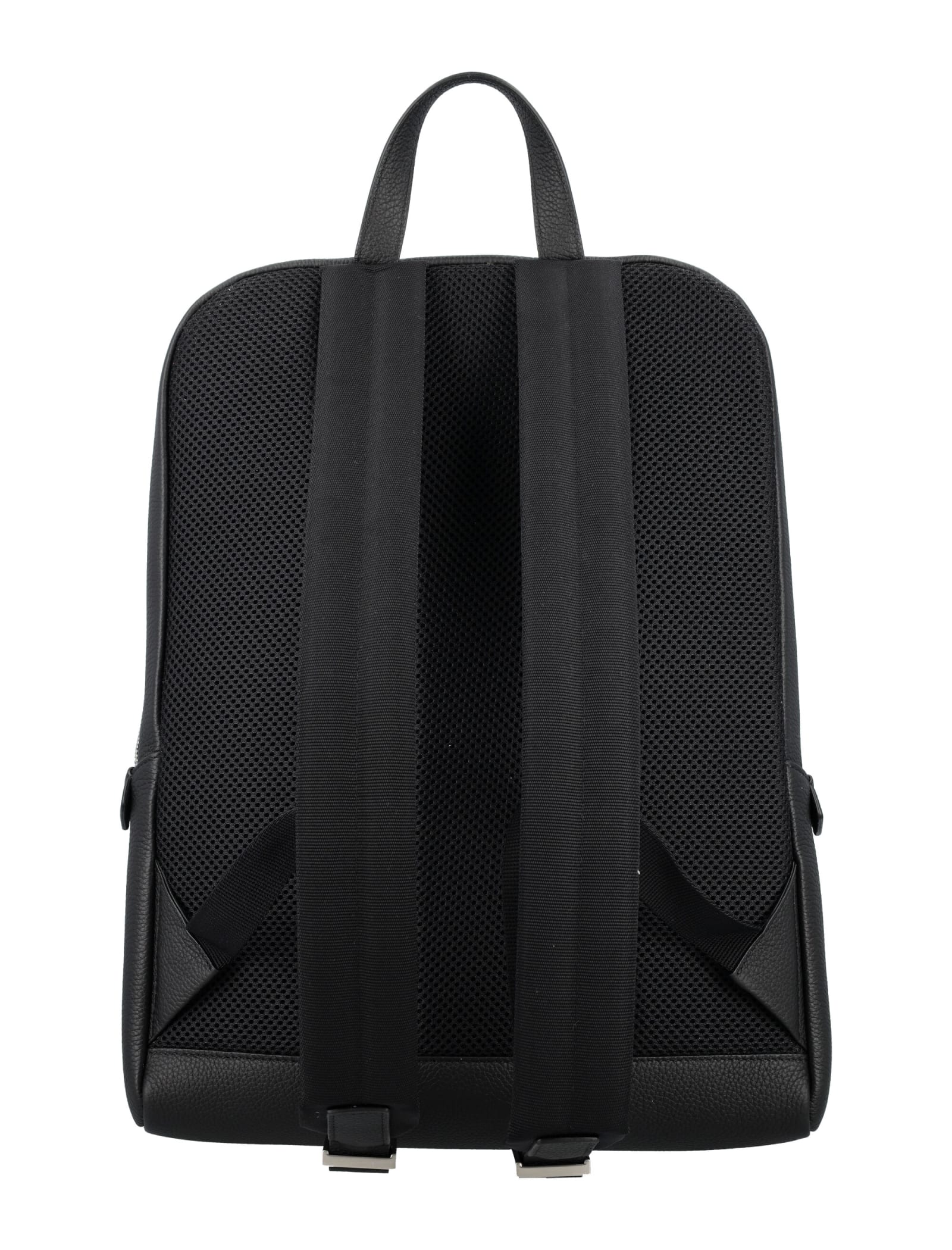 Shop Ferragamo Leather Backpack In Nero || Nero || X 241366