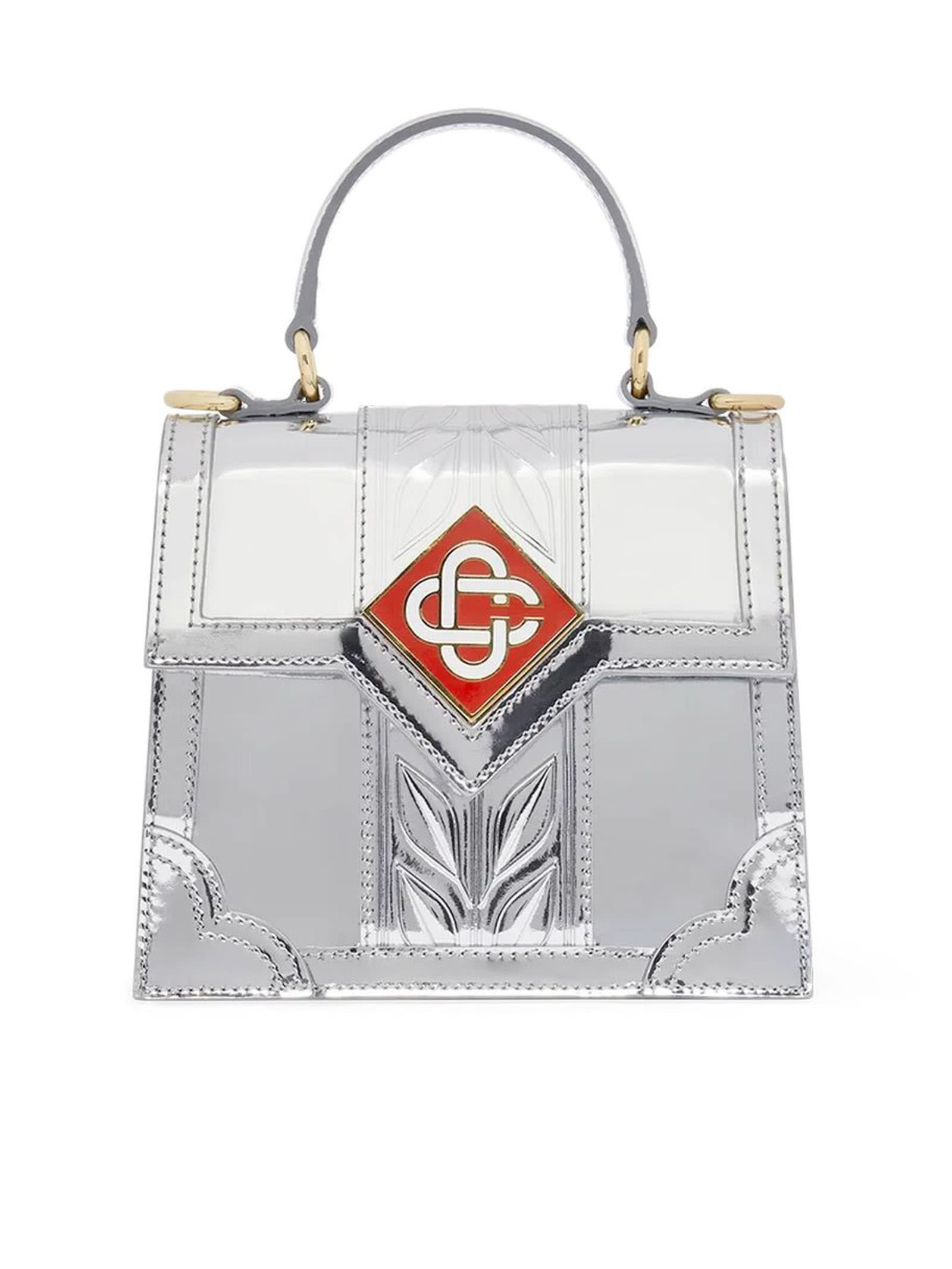 Shop Casablanca Silver Mini Jeanne Bag