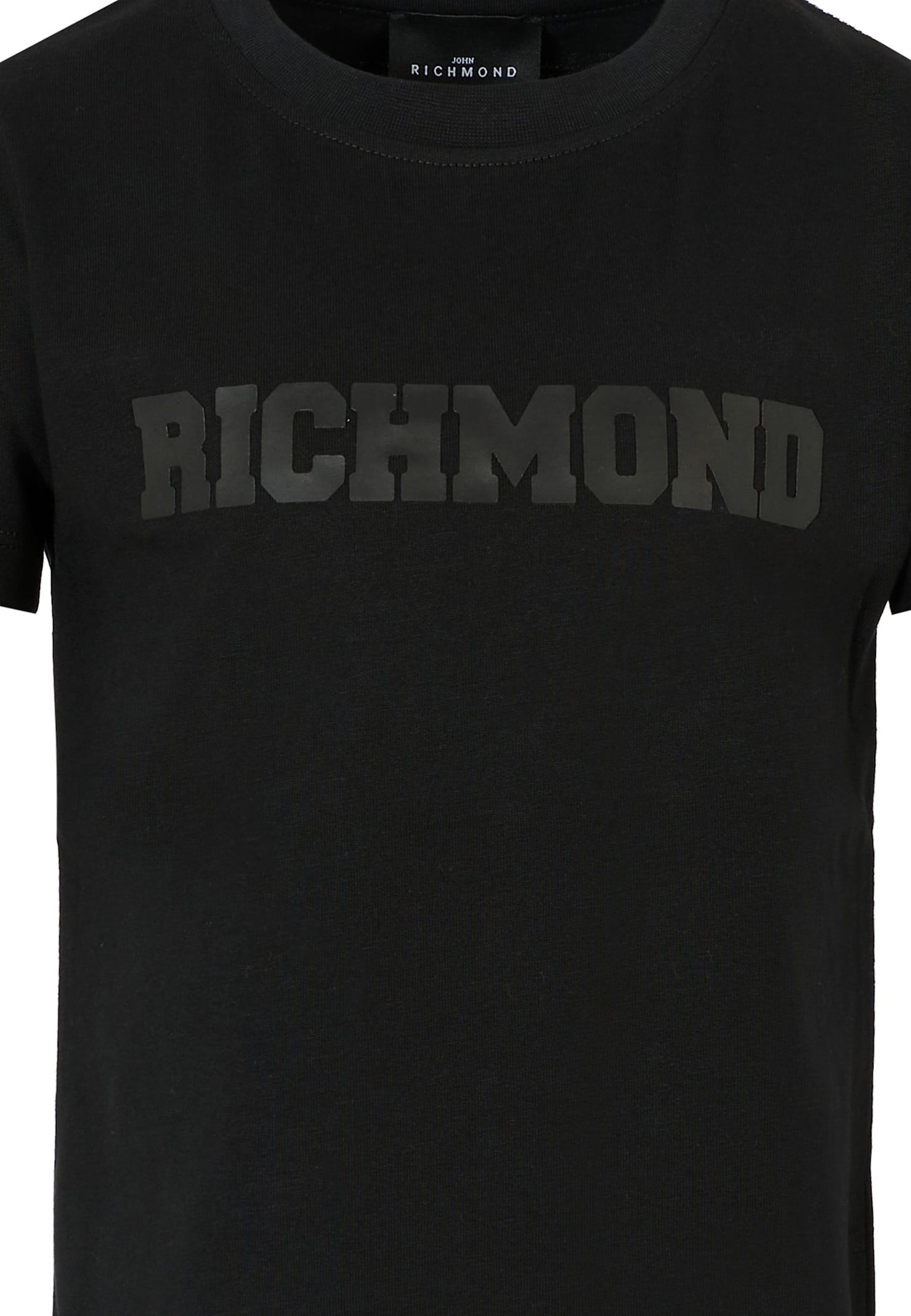 Richmond Black T-shirt For Boy With Logo In Black