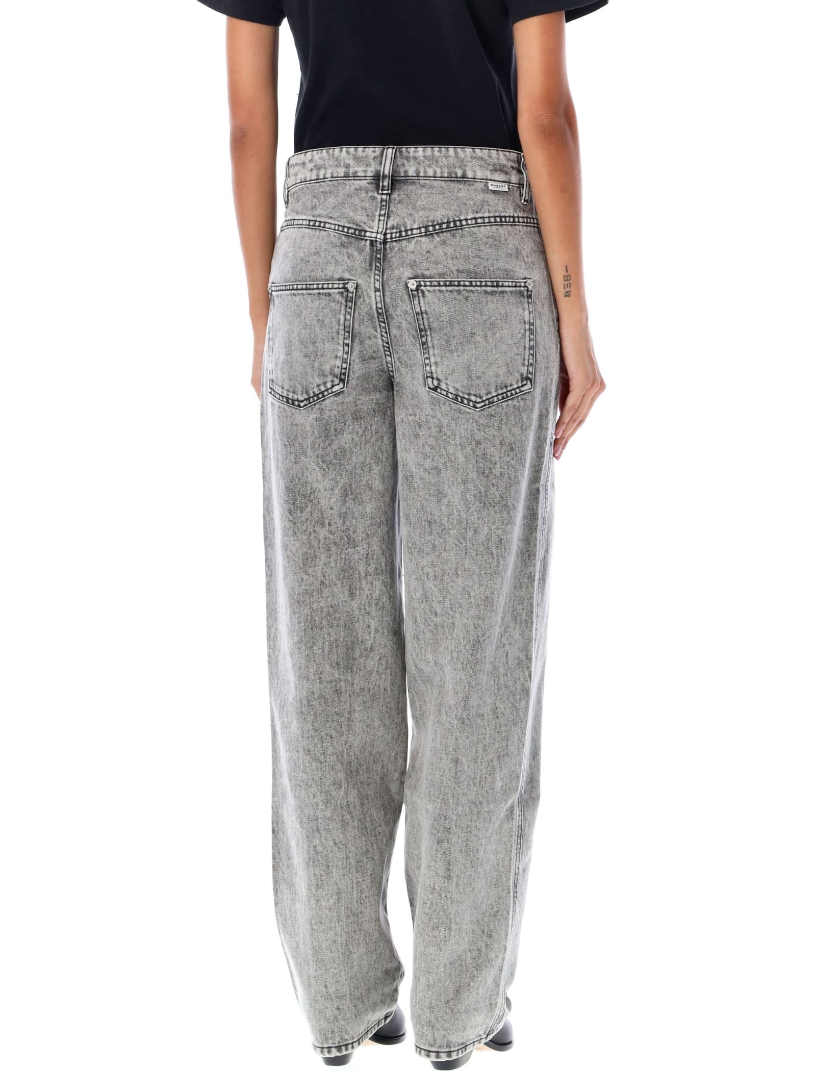 Shop Marant Etoile Valeria Denim Jeans In Light Grey