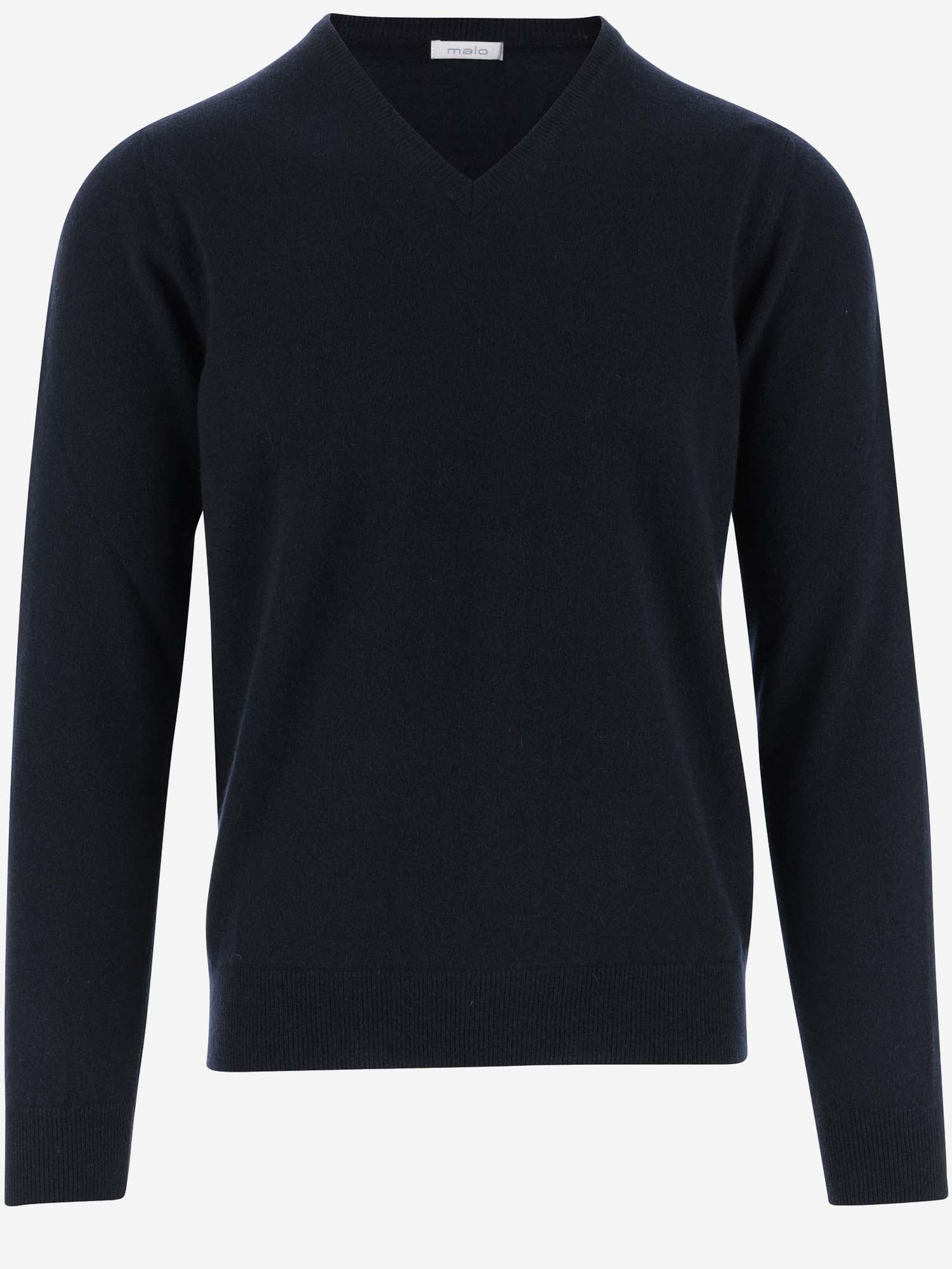 Malo Fine-knit Cashmere Jumper In Black
