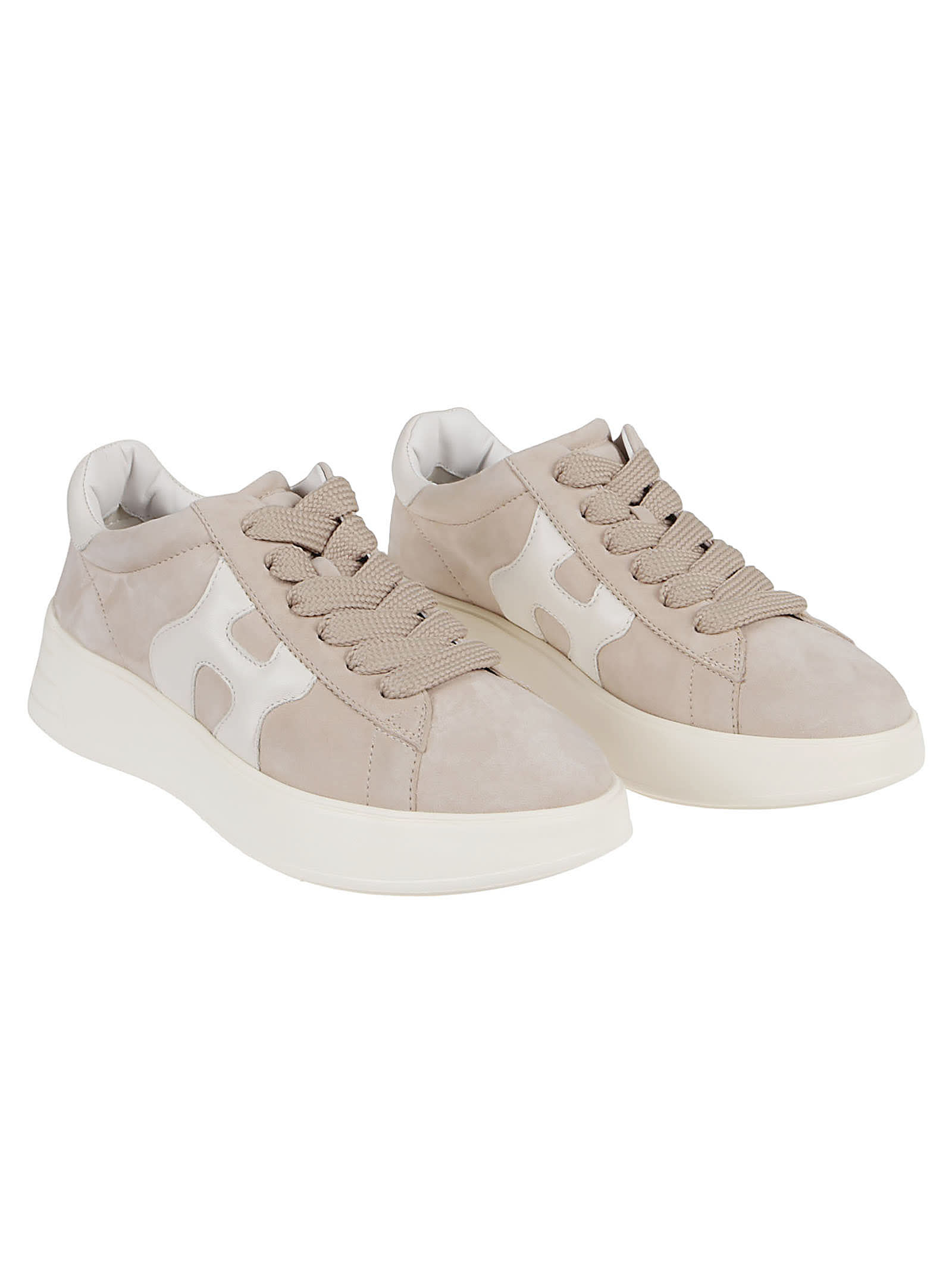 Shop Hogan Rebel H562 Sneakers In Zenzero/yogurt