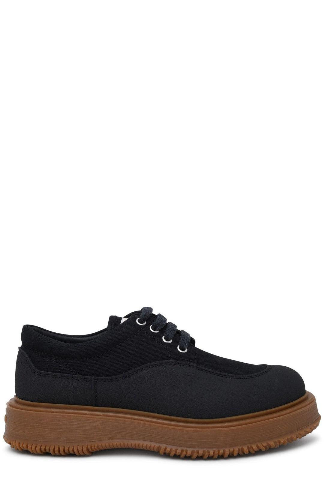 HOGAN UNTRADITIONAL LOGO EMBOSSED LACE-UP SHOES