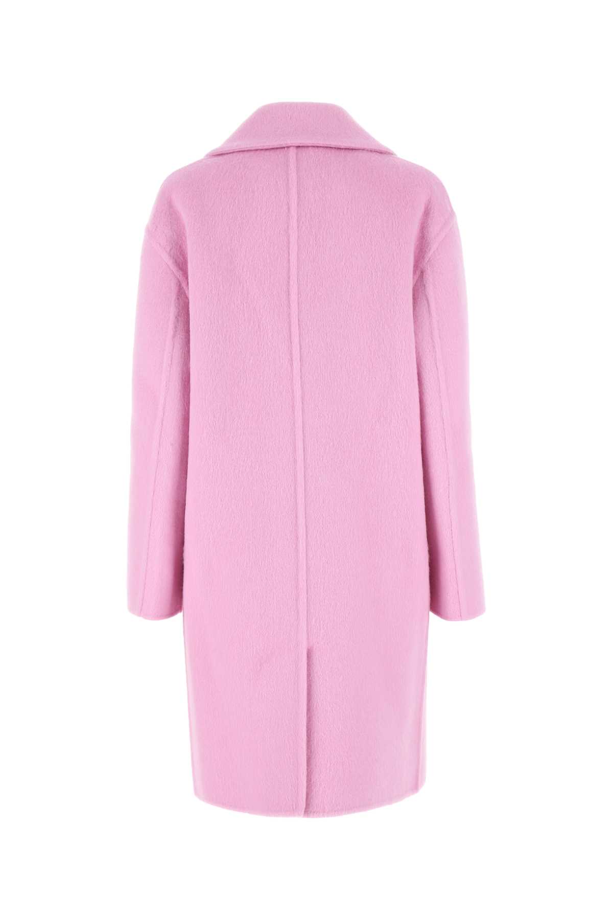 Bottega Veneta Pink Wool Blend Coat In 5600
