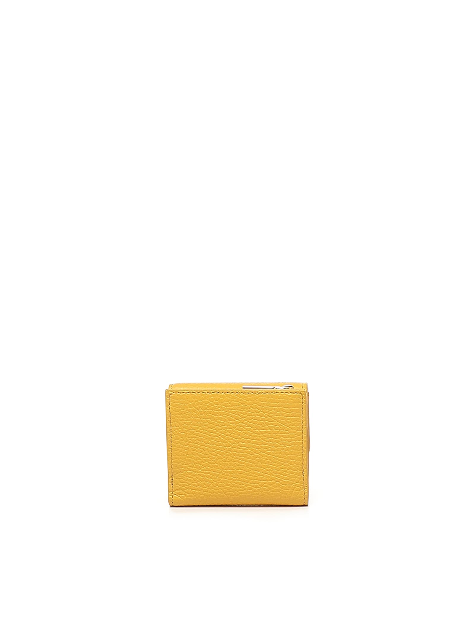 Coccinelle Grained-leather Wallet In Yellow